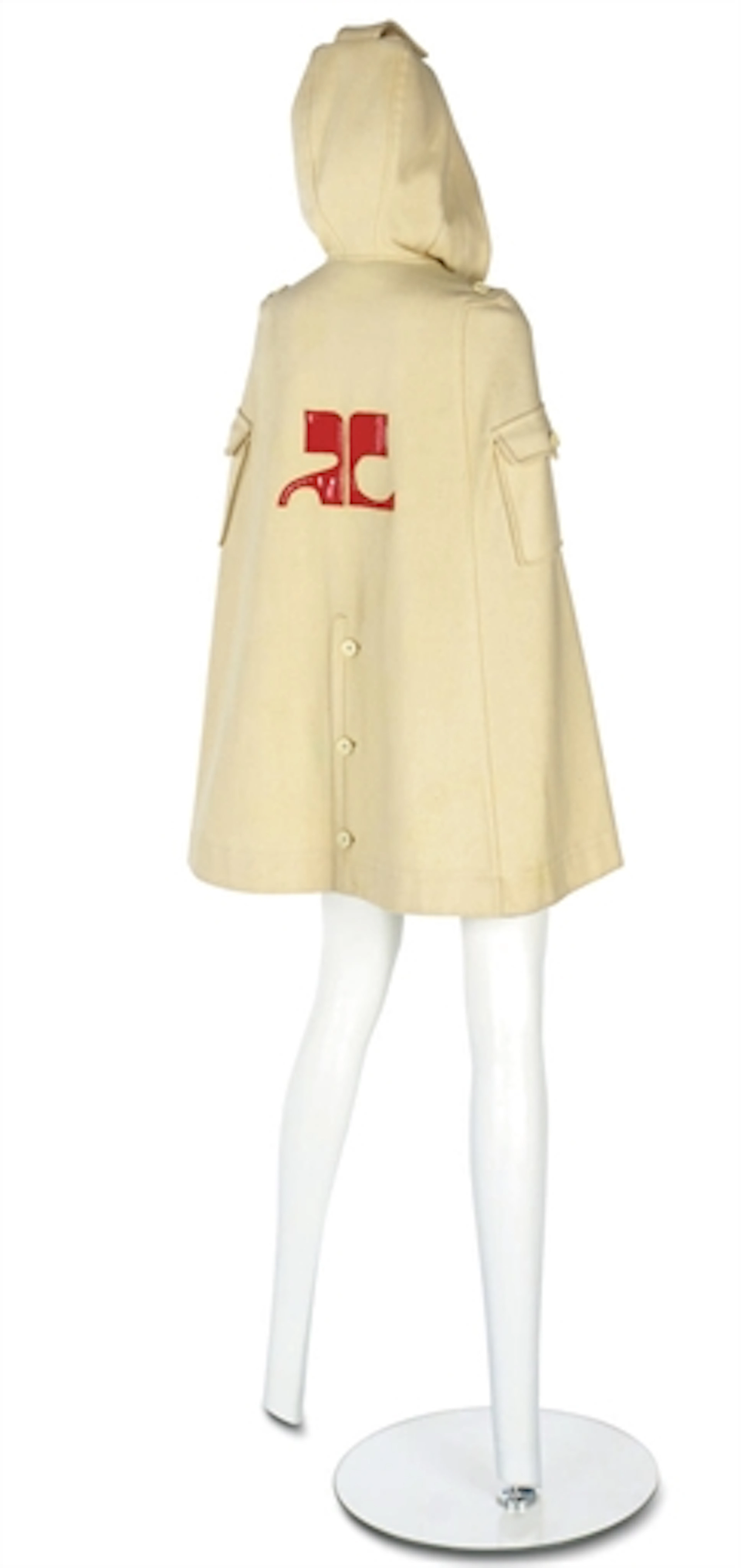 ANDRÉ COURRÈGES (B.1923) A HOODED CAPE