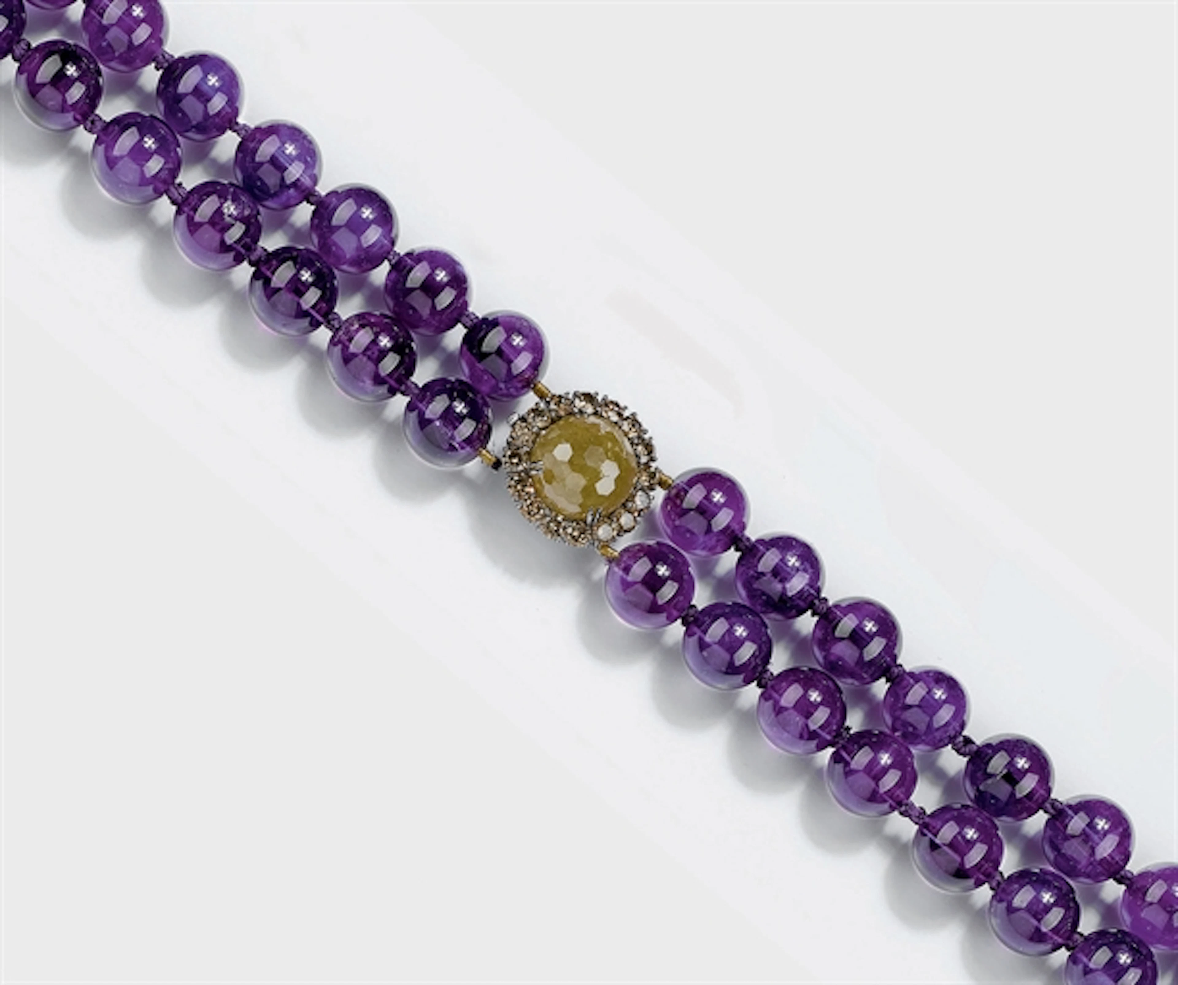 Collana in Ametiste E Diamanti, Di Michele Della Valle