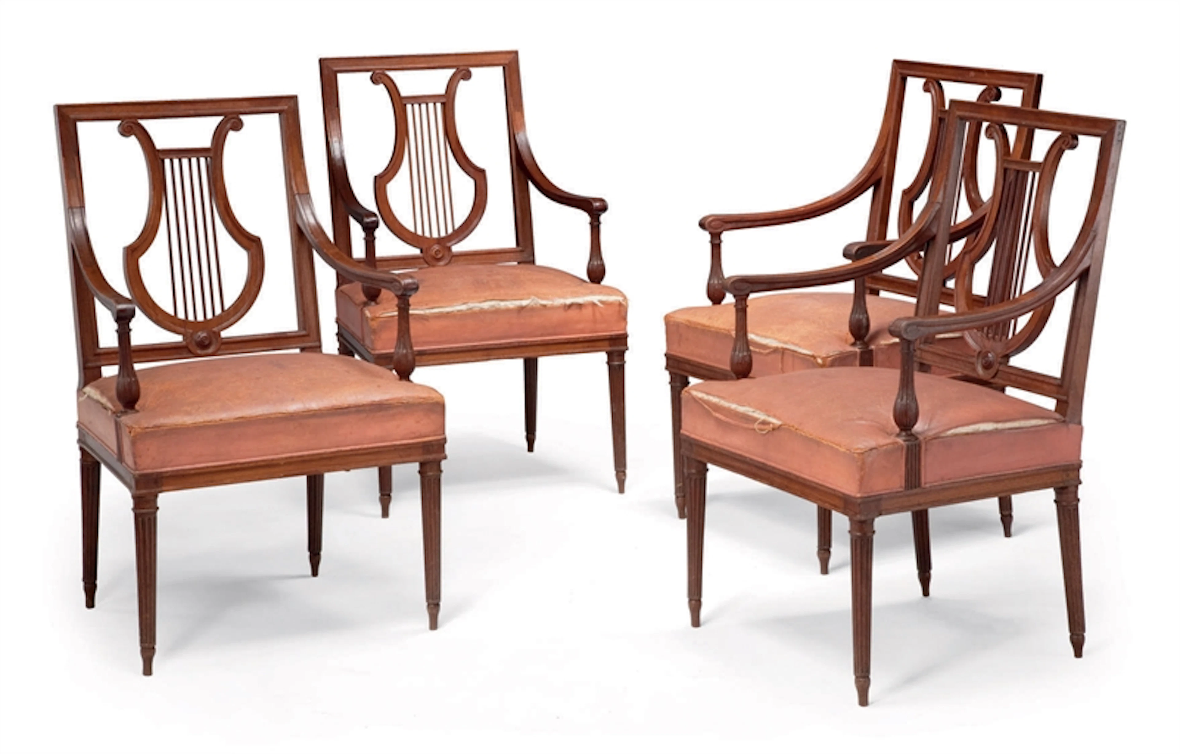 SUITE DE QUATRE FAUTEUILS D'EPOQUE LOUIS XVI