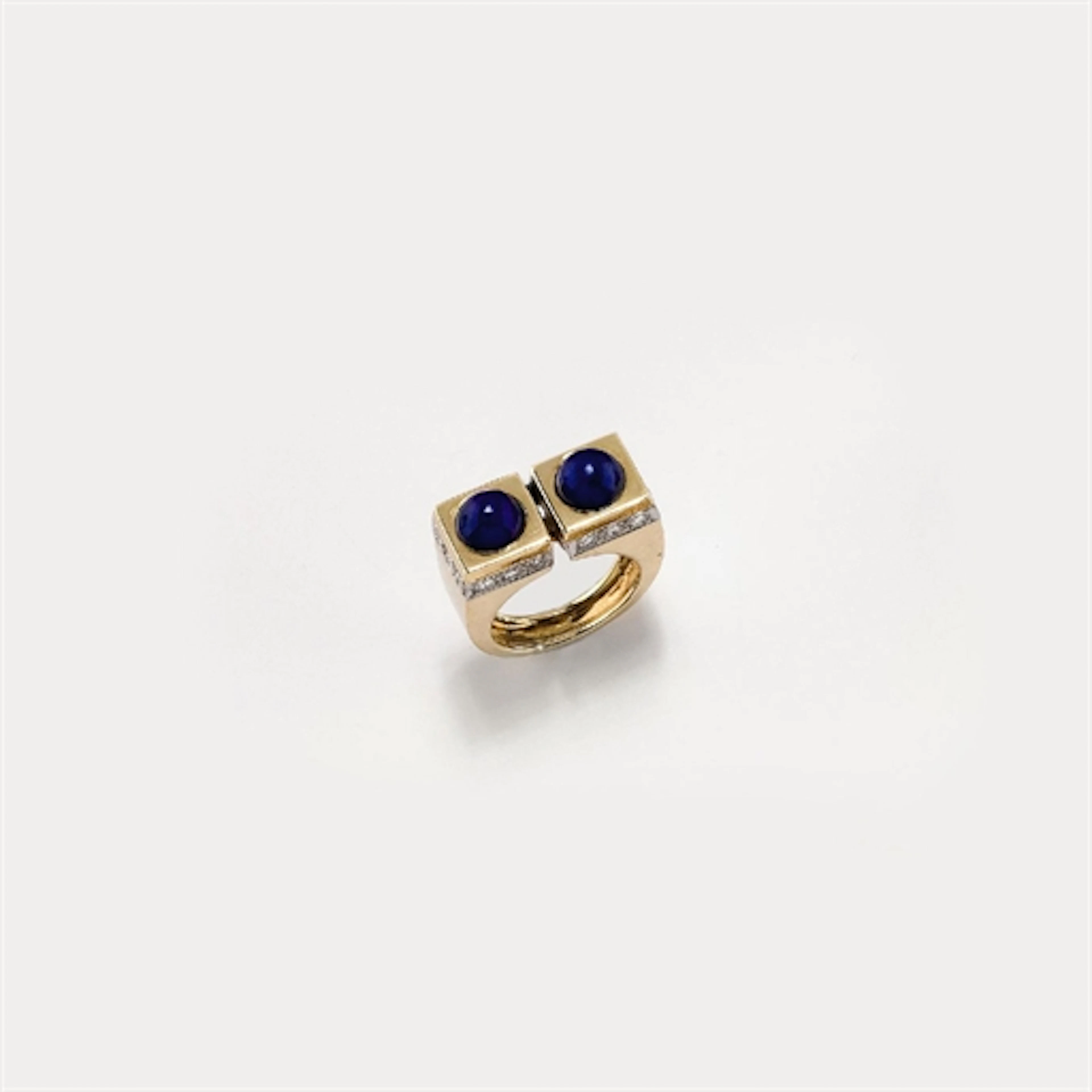 Anello Con Lapislazzuli E Brillanti, Firmato Tiffany