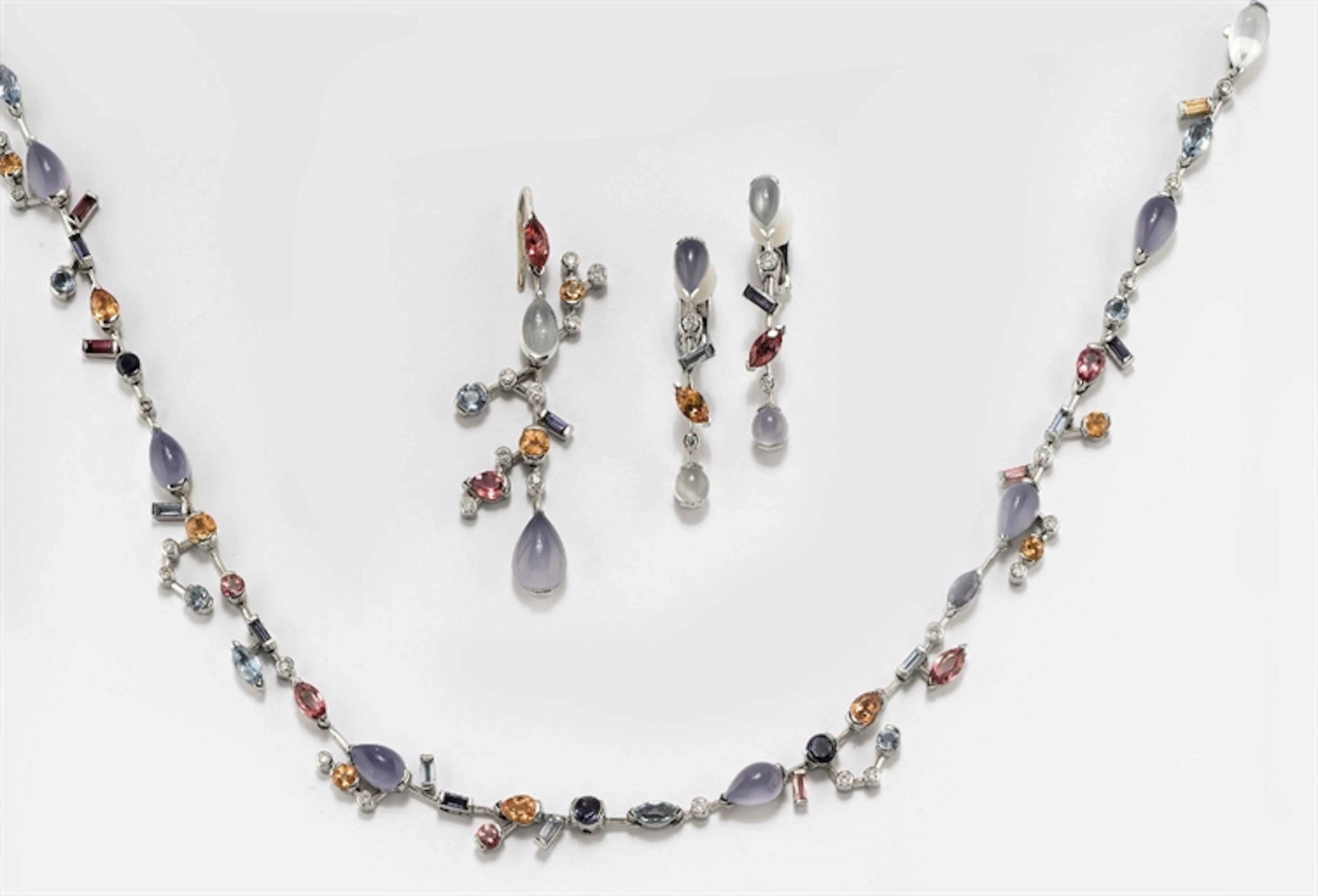 Parure in Pietre Di Colore E Brillanti, Firmata Cartier