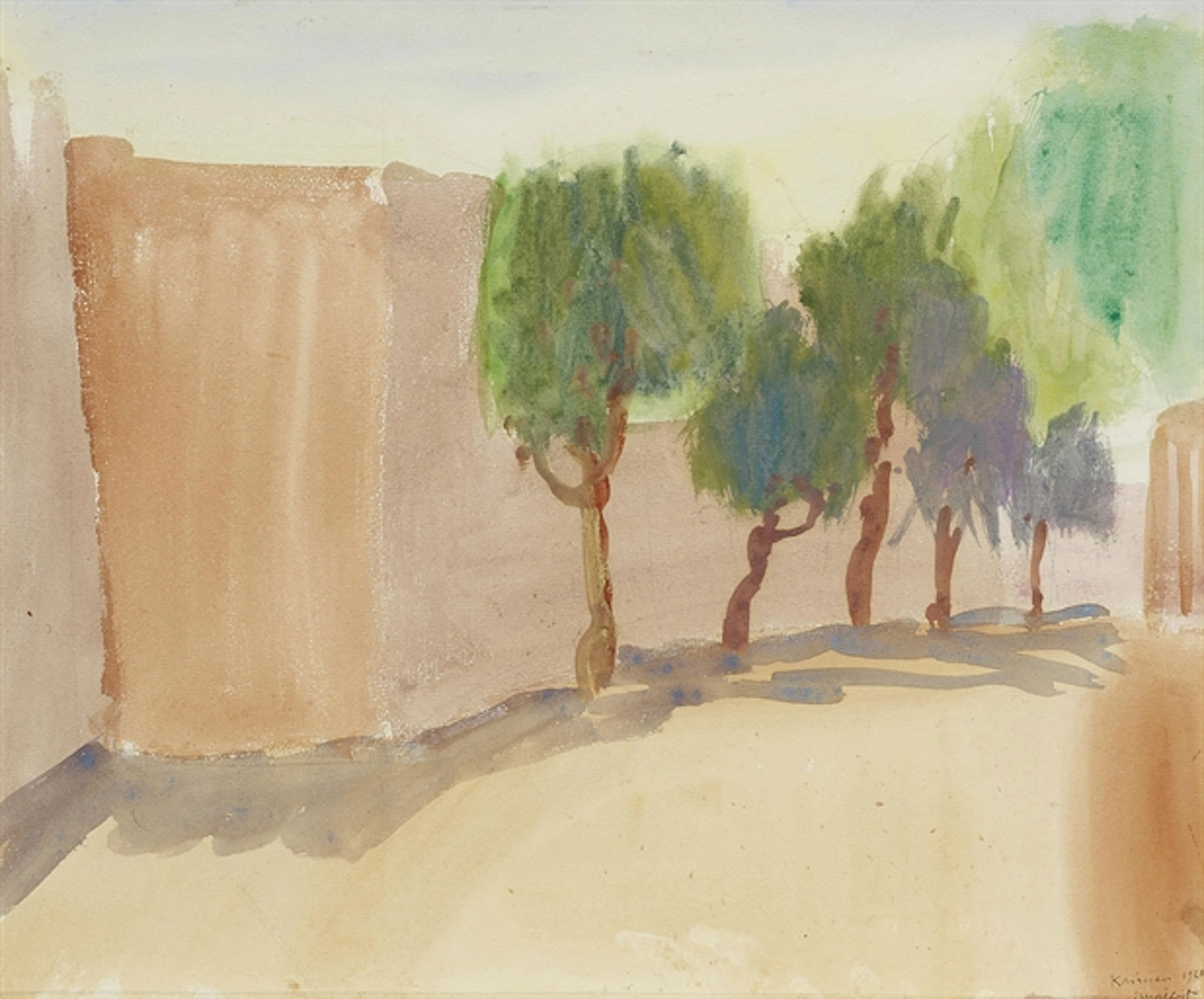 Pfefferbäume in Kairouan, 1928