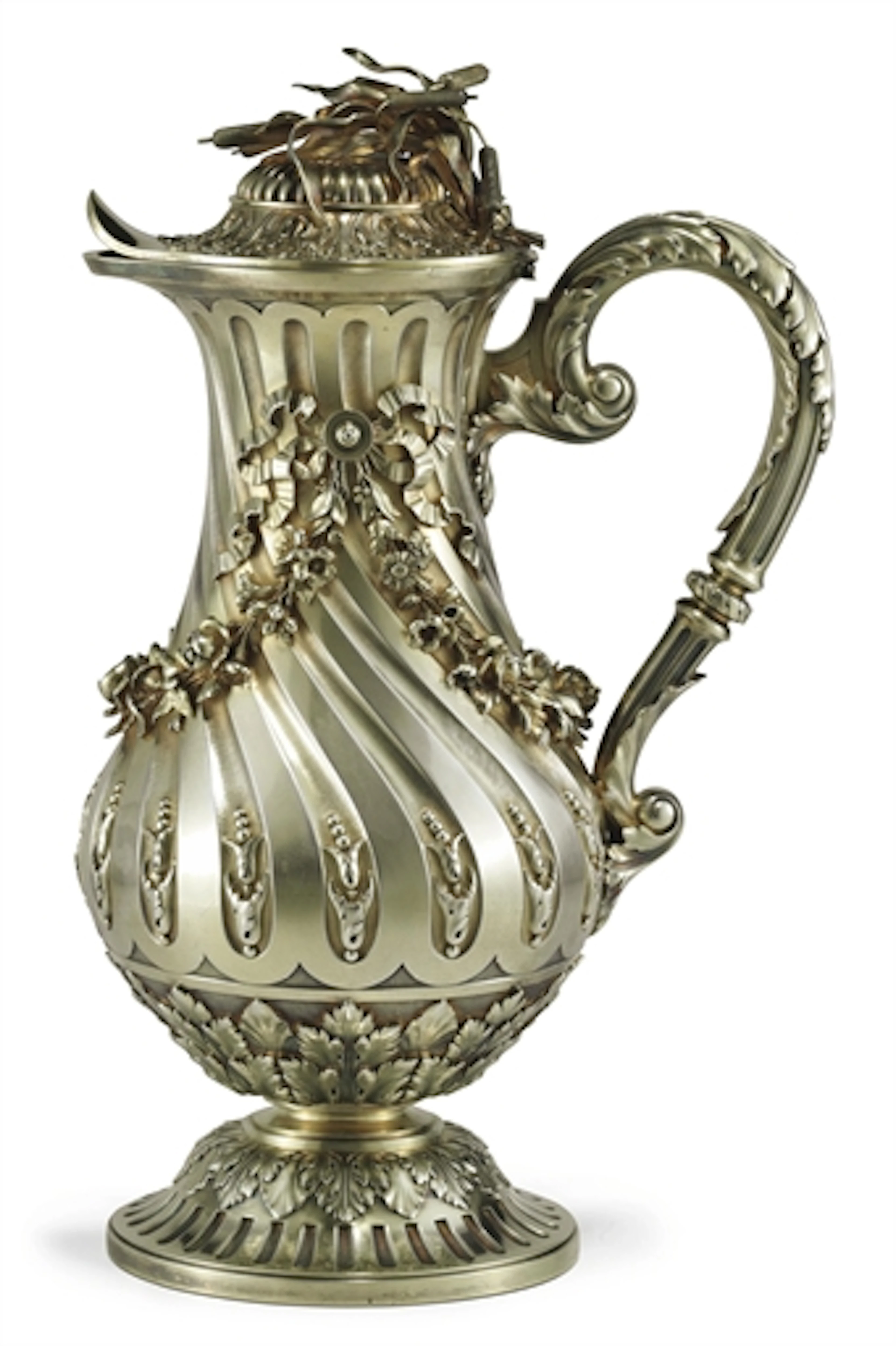 A FRENCH SILVER-GILT EWER