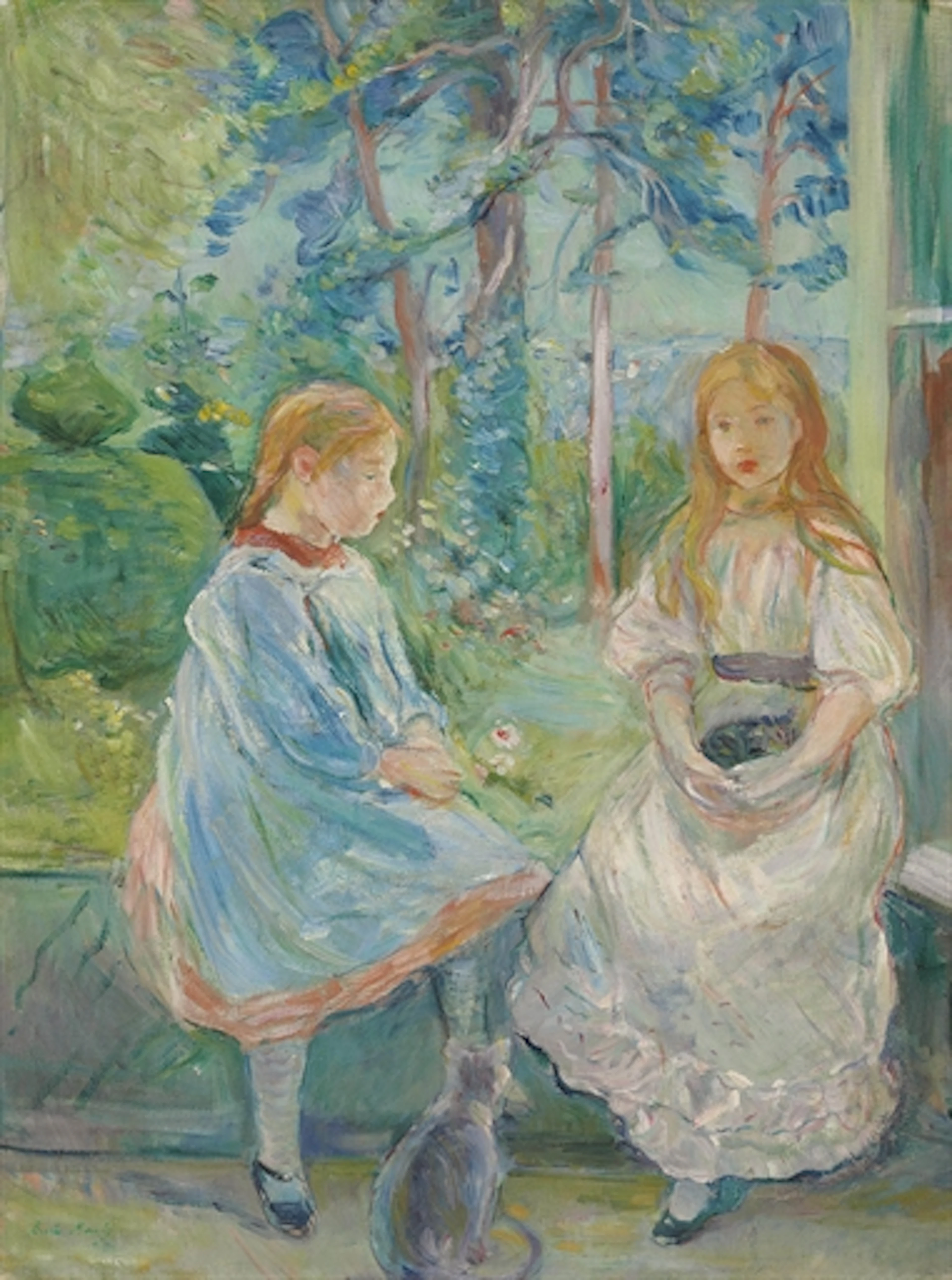 Fillettes à la fenêtre (Jeanne et Edma Bodeau)