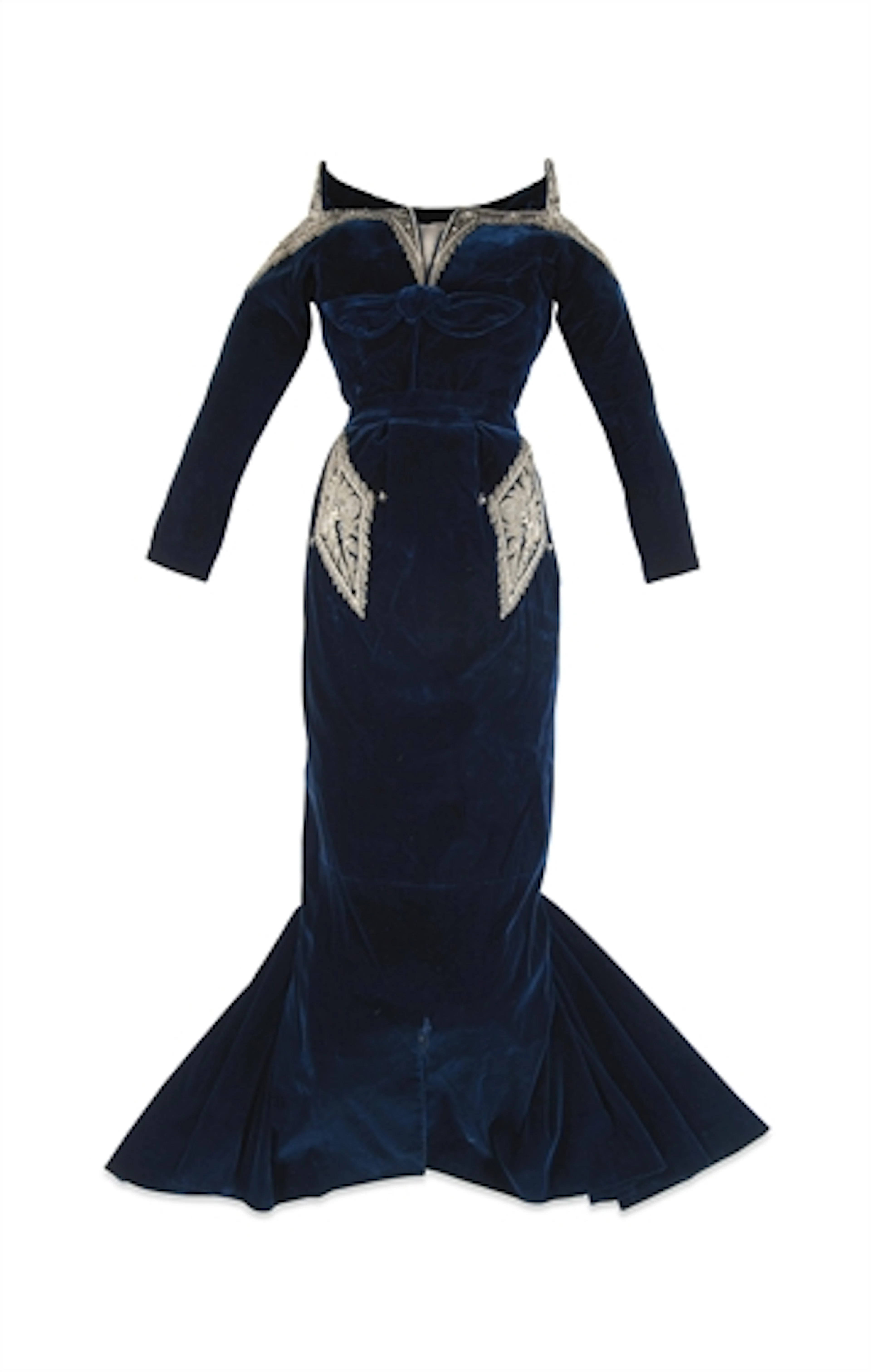 A MIDNIGHT BLUE DINNER DRESS