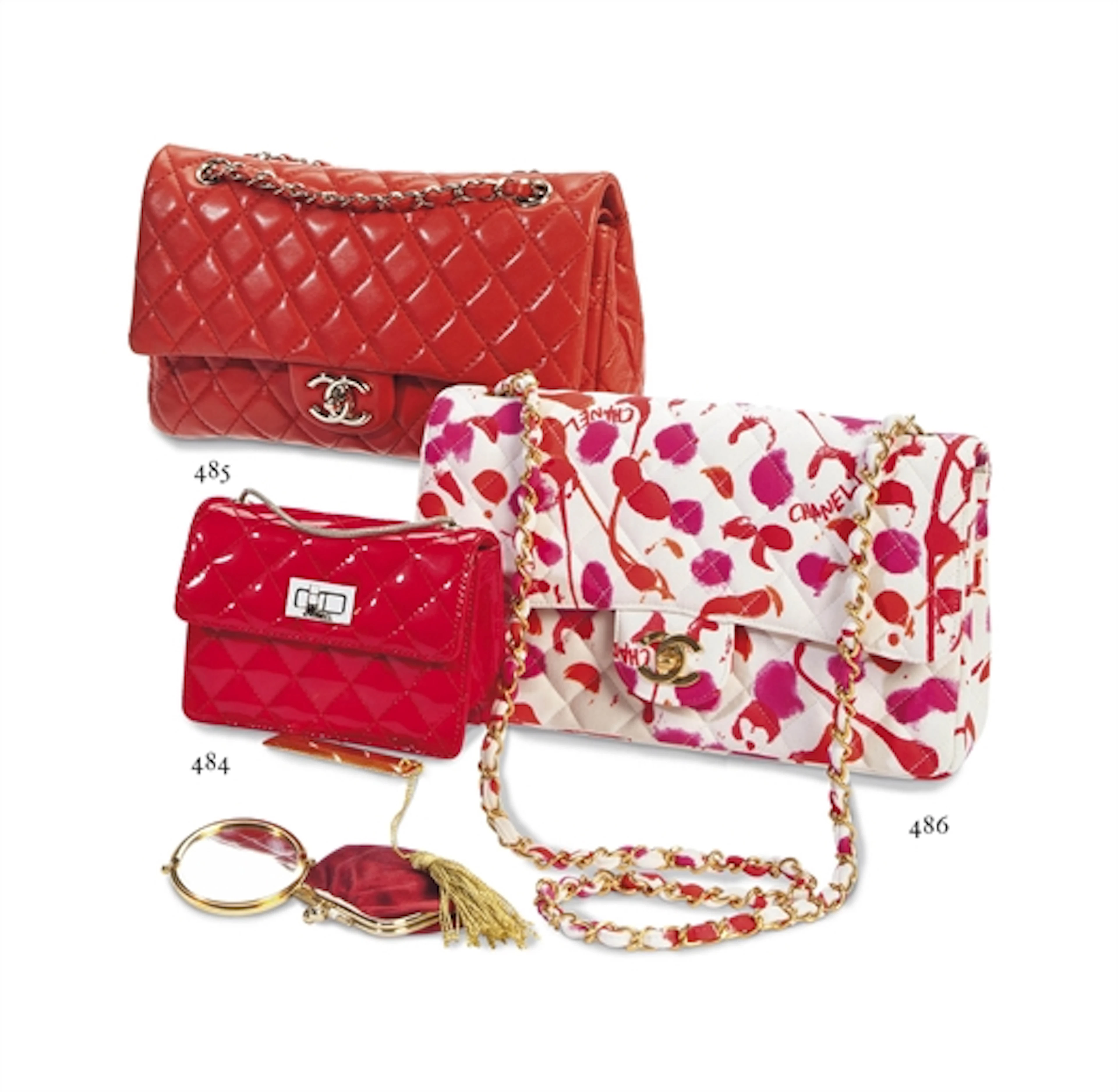 A RASPBERRY PINK CALF LEATHER CLASSIC FLAP 2.55 BAG