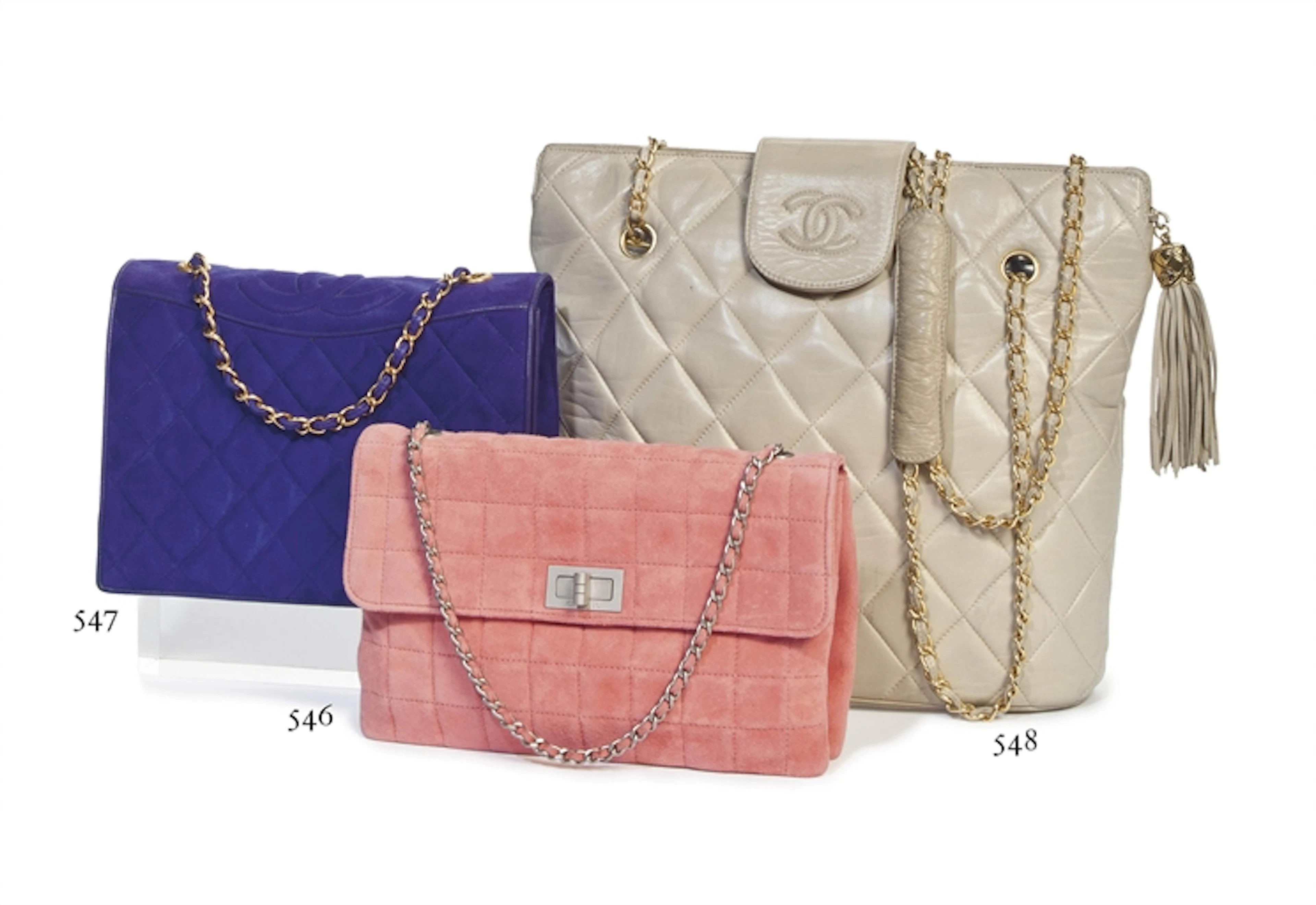 A SHOCKING PURPLE SUEDE FLAP BAG