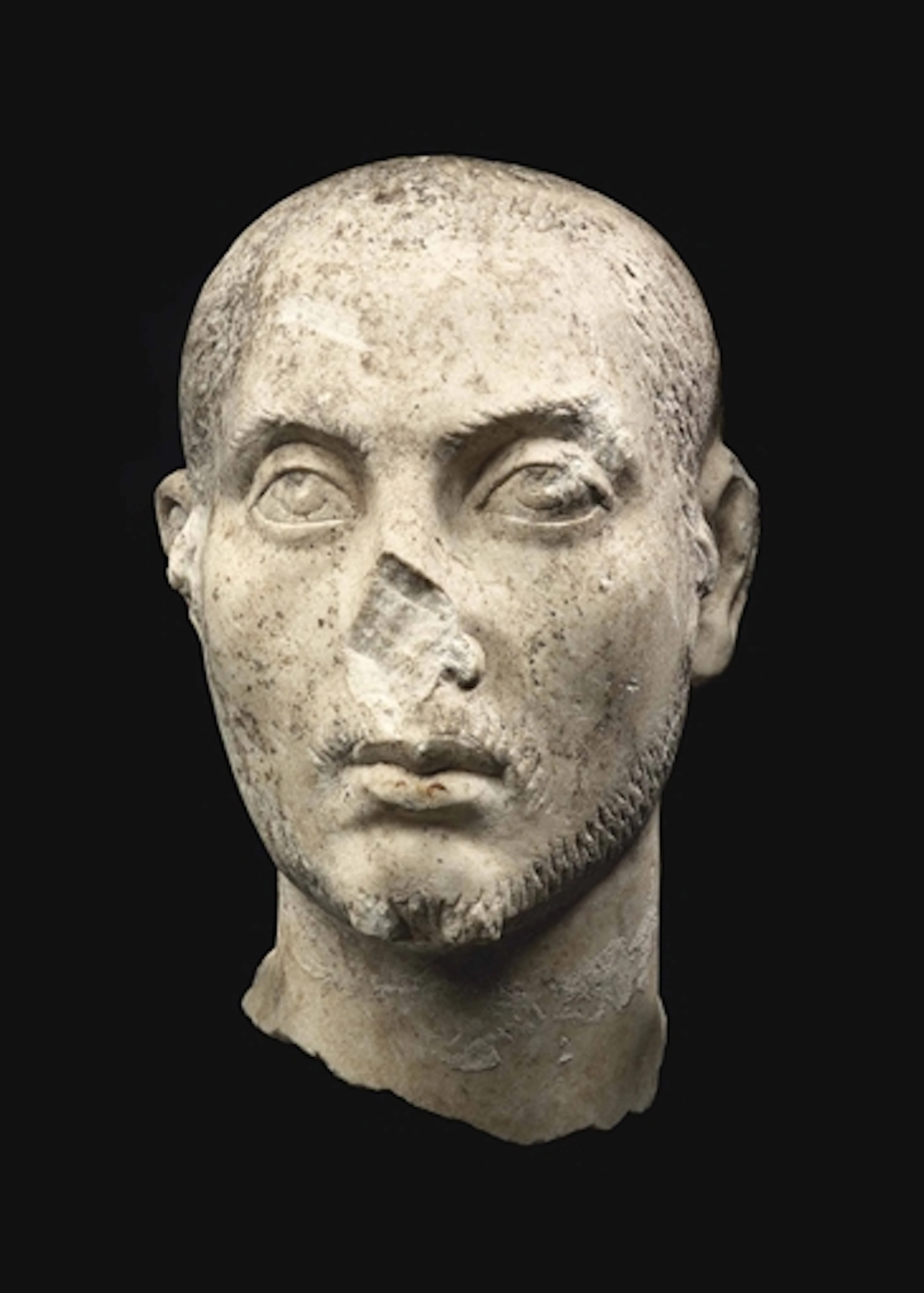 A ROMAN MARBLE PORTRAIT HEAD OF A MAN