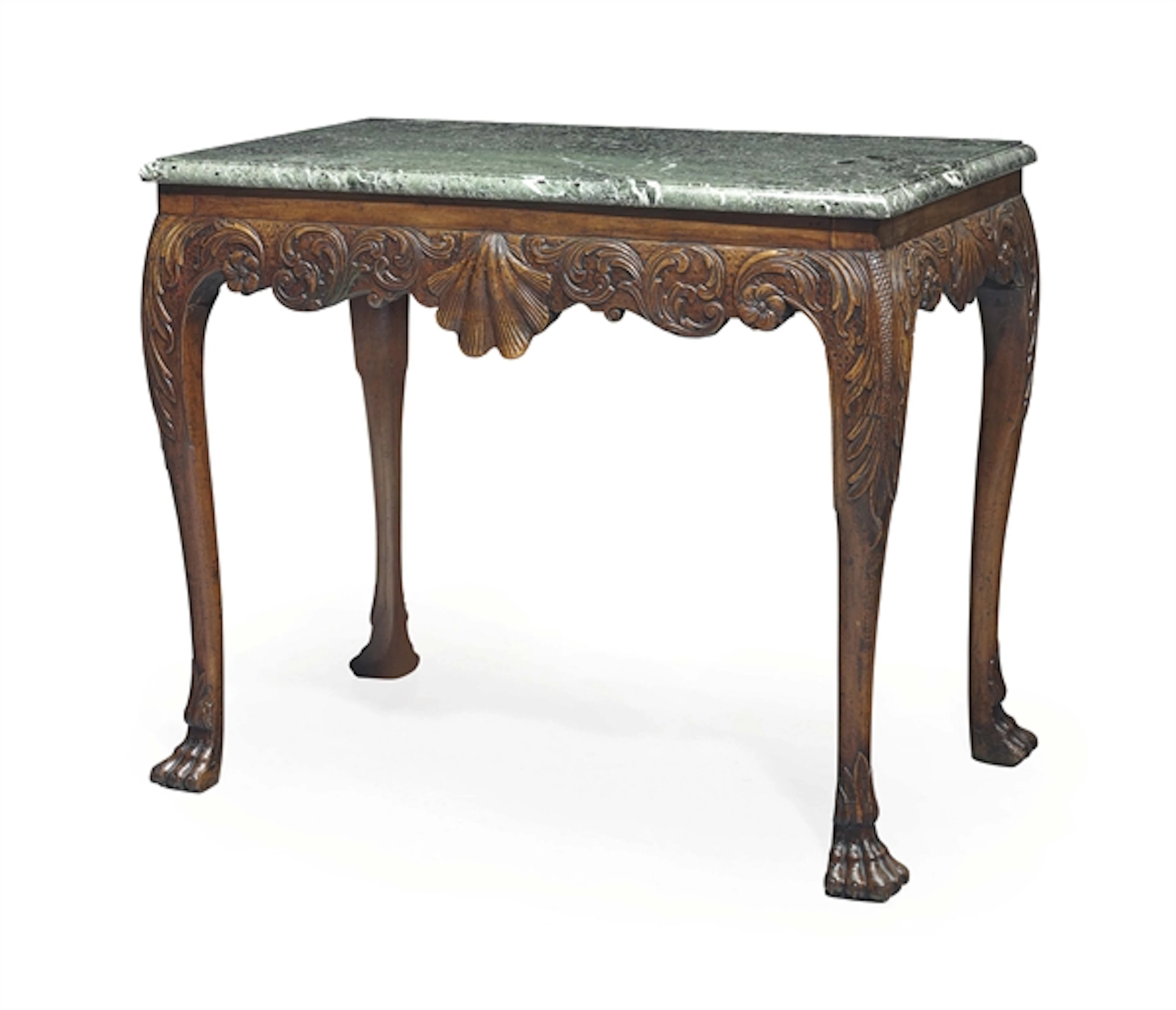 AN IRISH GEORGE II MAHOGANY CENTER TABLE