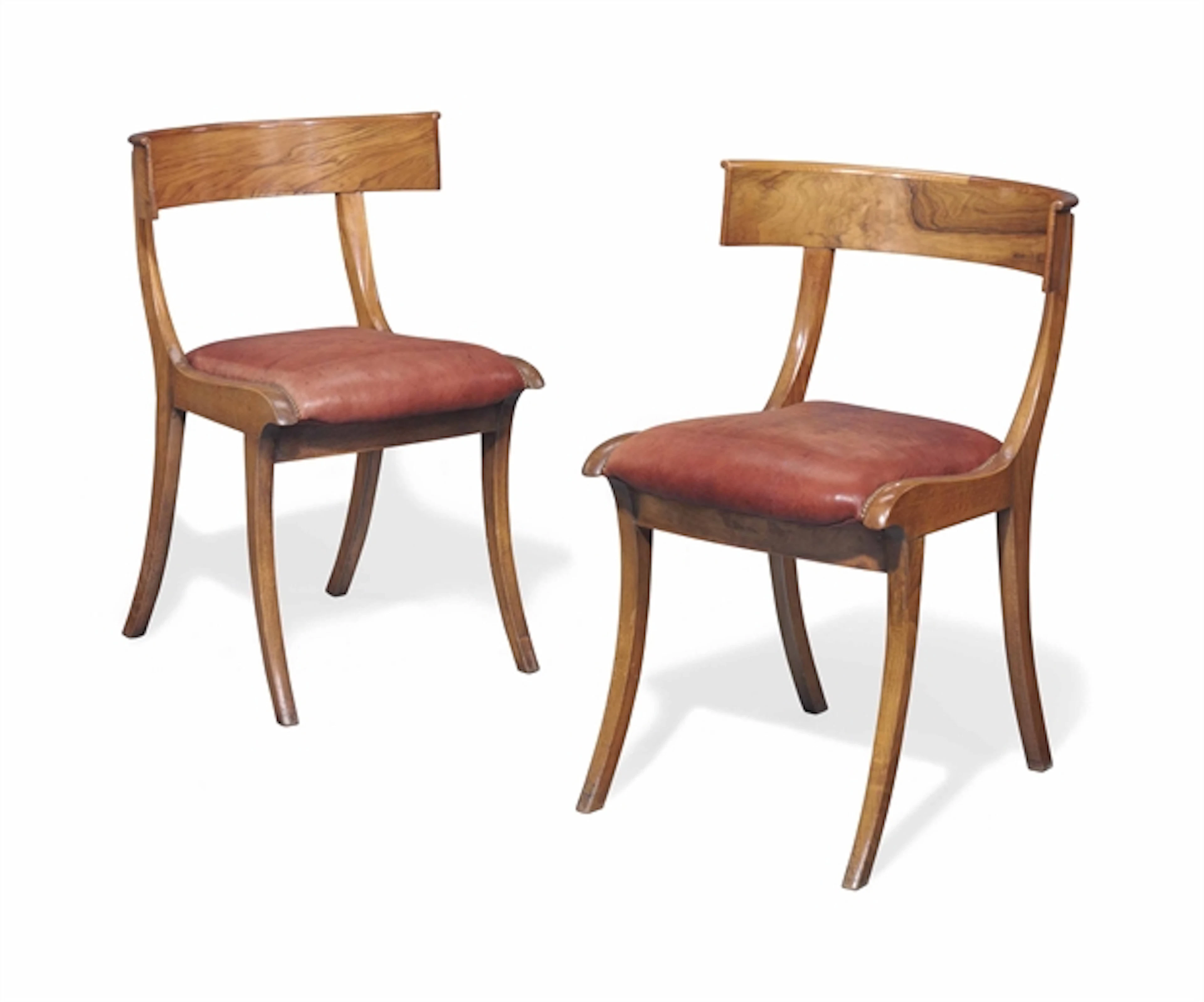 A PAIR OF DANISH WALNUT KLISMOS CHAIRS