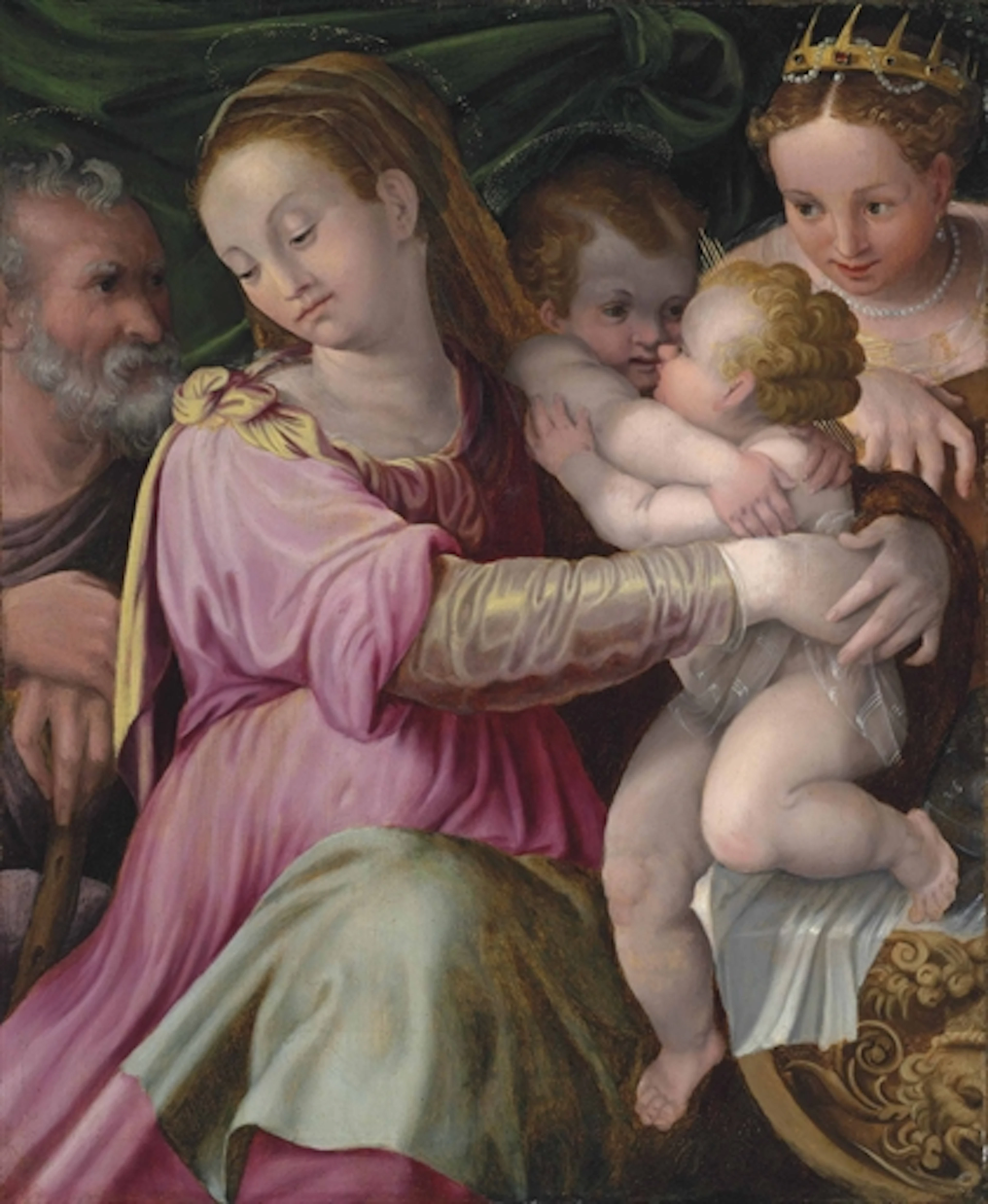 The Holy Family with Saints John the Baptist and Catherine