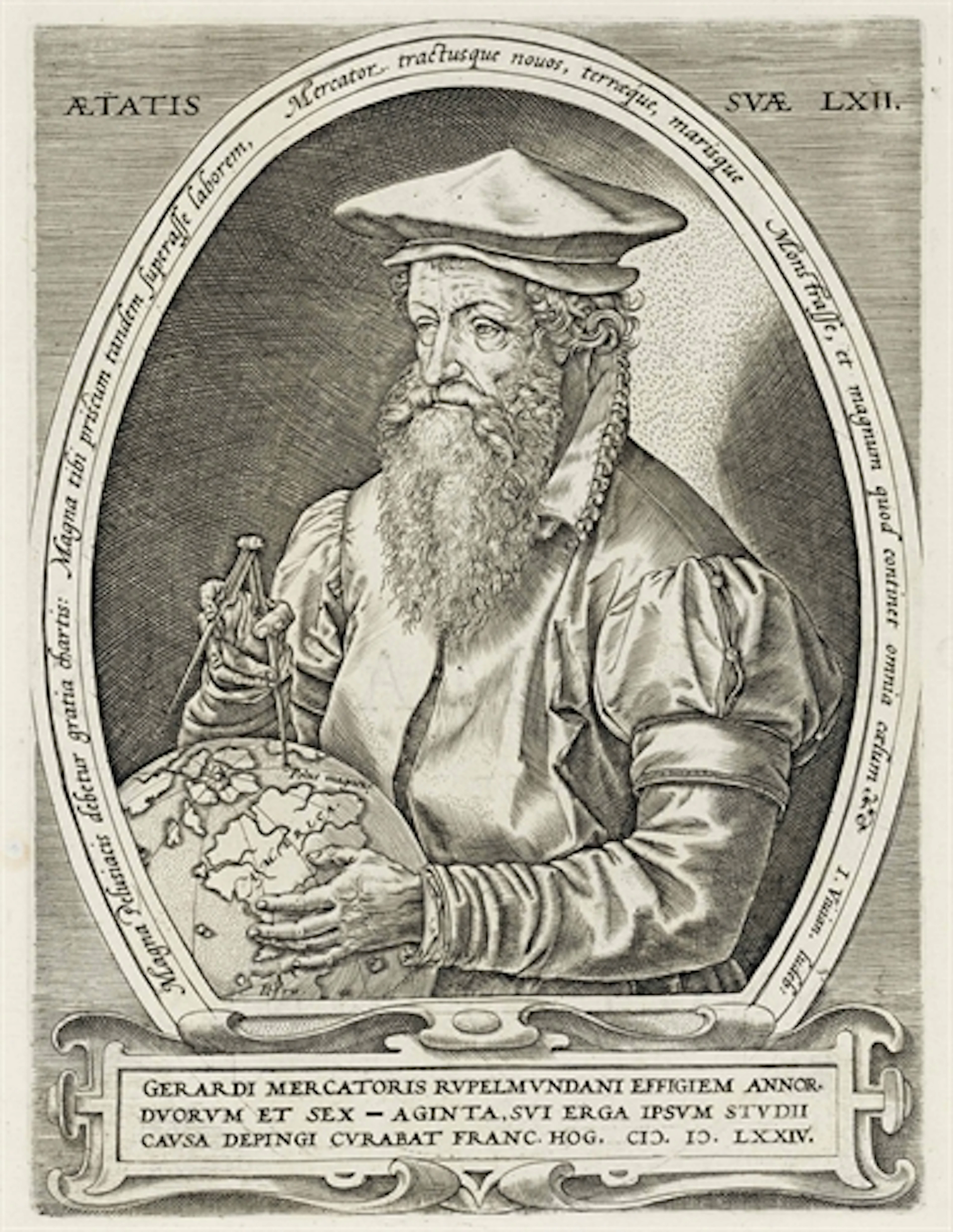 [PORTRAITS]. A group of 13 engraved portraits, images 385 x 278 mm or smaller, comprising: Gerardus Mercator. Ca 1576. -- John Ogilby. Ca 1648. -- Abraham Ortelius. Ca