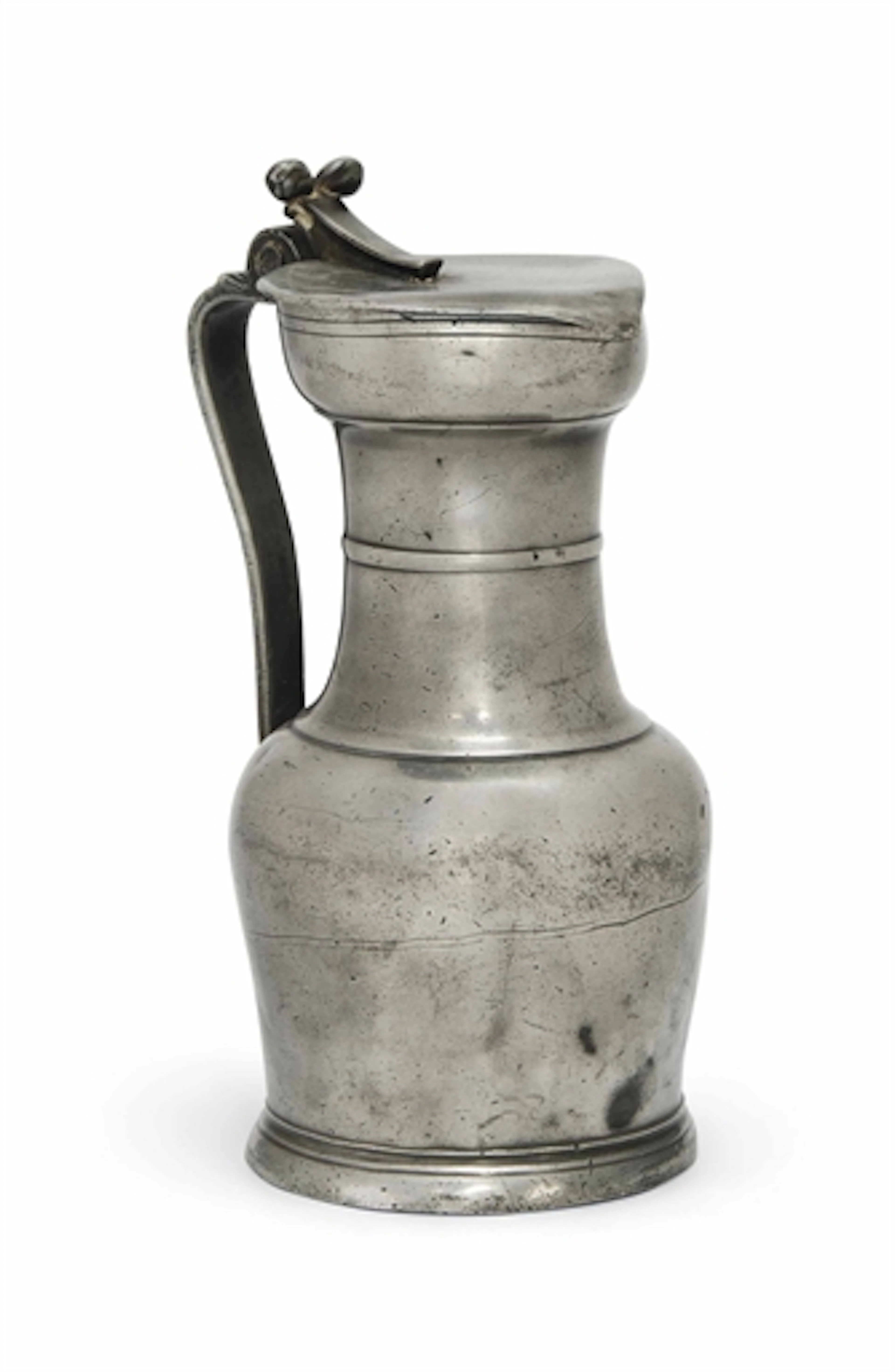 A SWISS PEWTER FLAGON