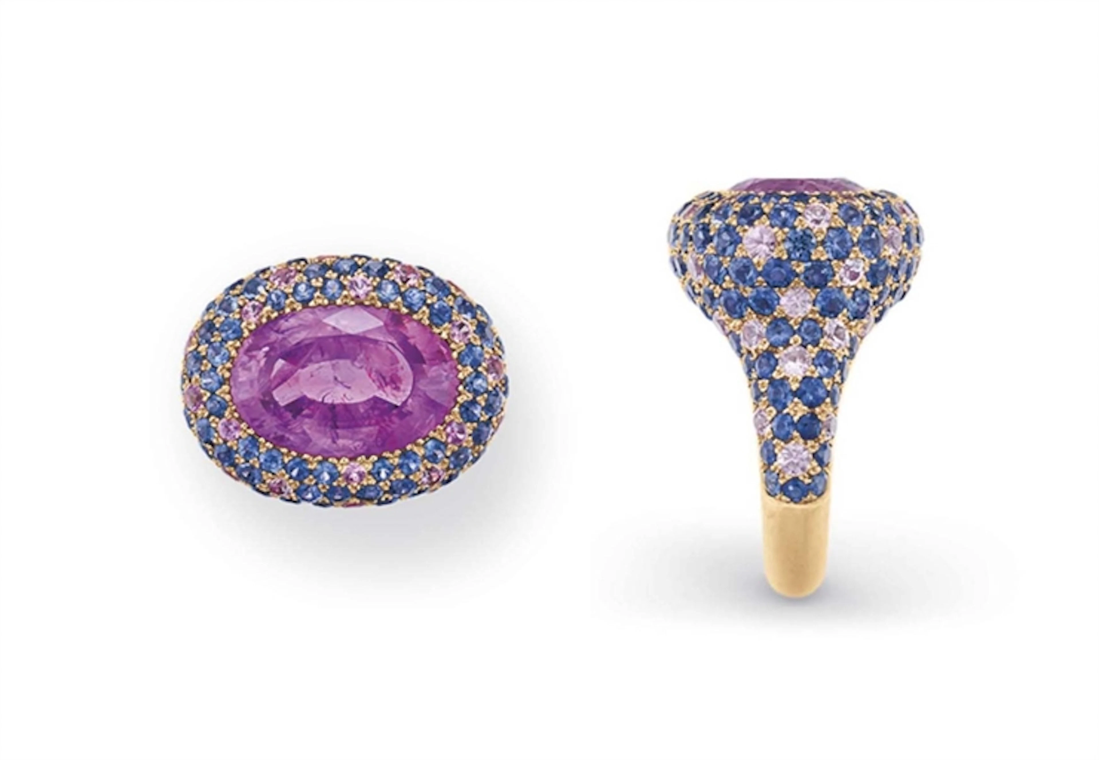 A Pink Sapphire and Sapphire Ring, by Fürst