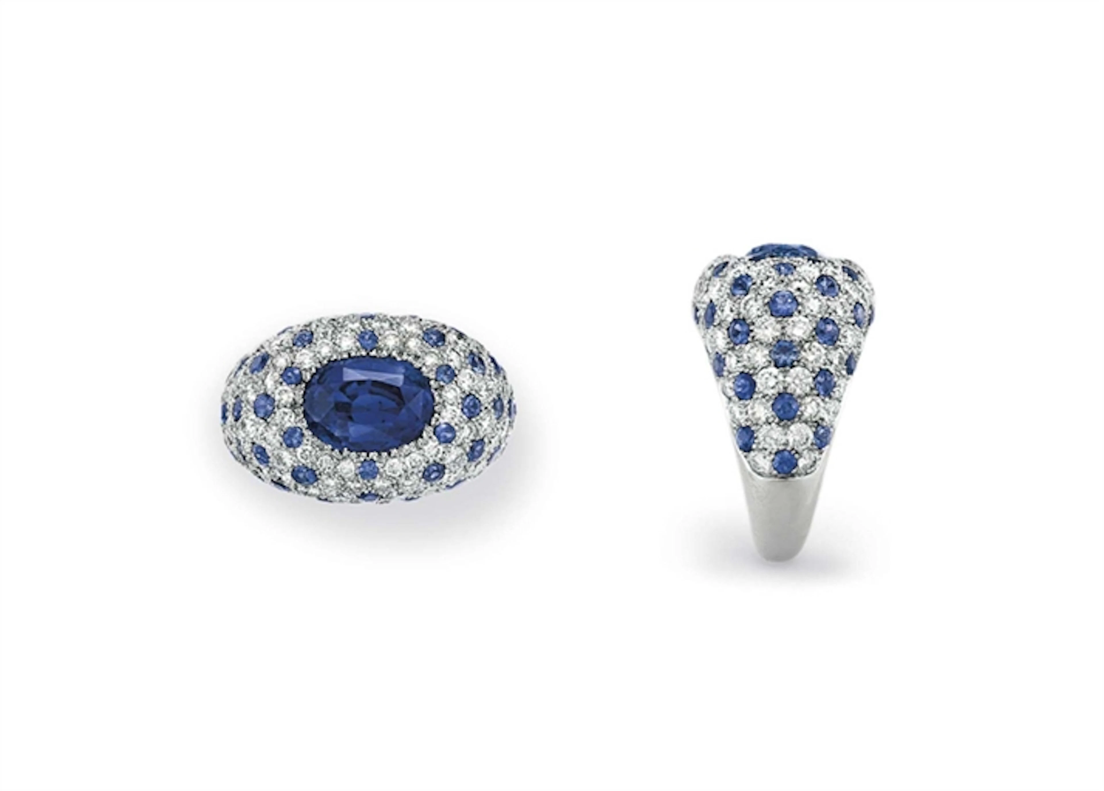 A Sapphire and Diamond Ring, by Fürst