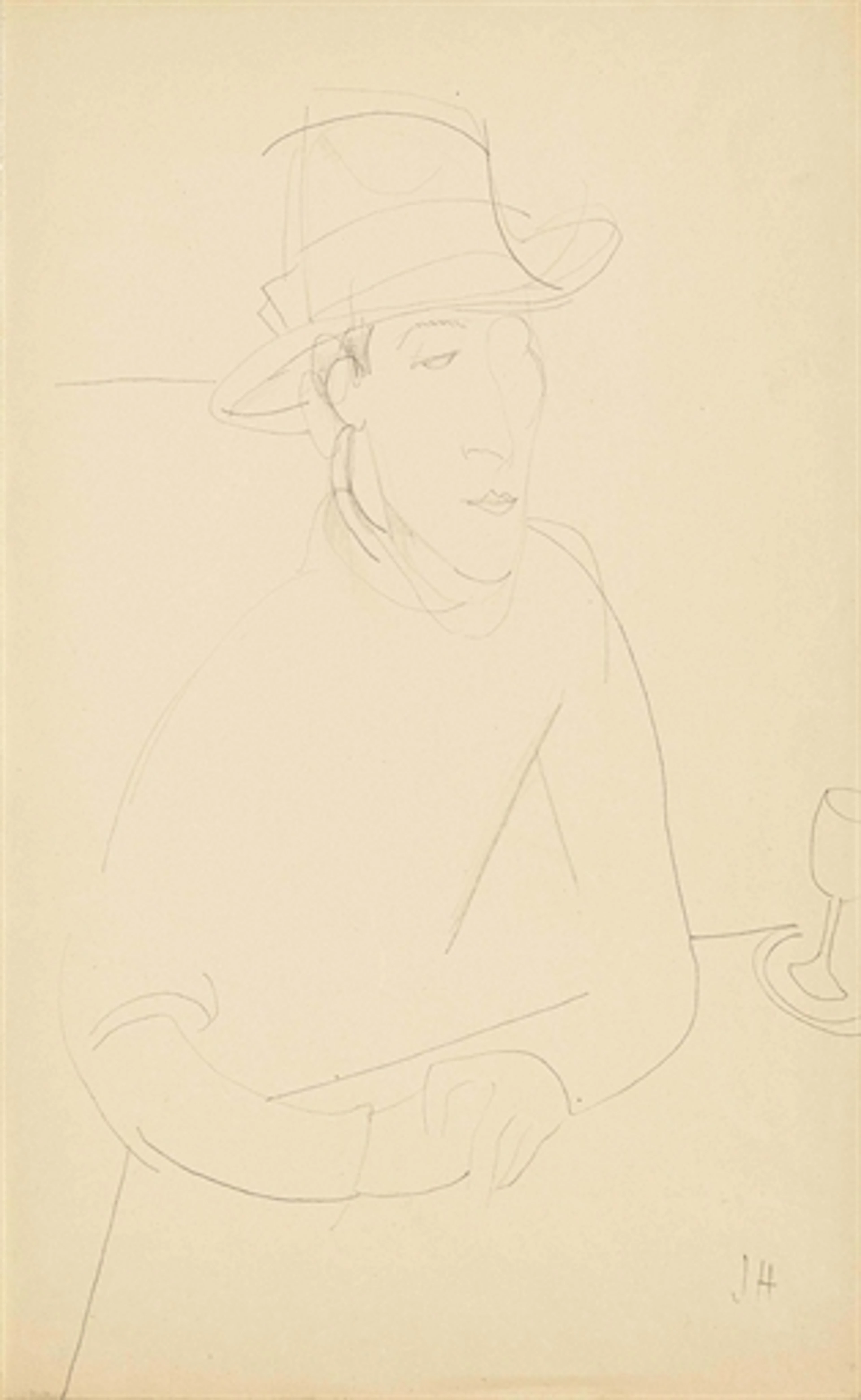 Portrait d'Amedeo Modigliani au chapeau