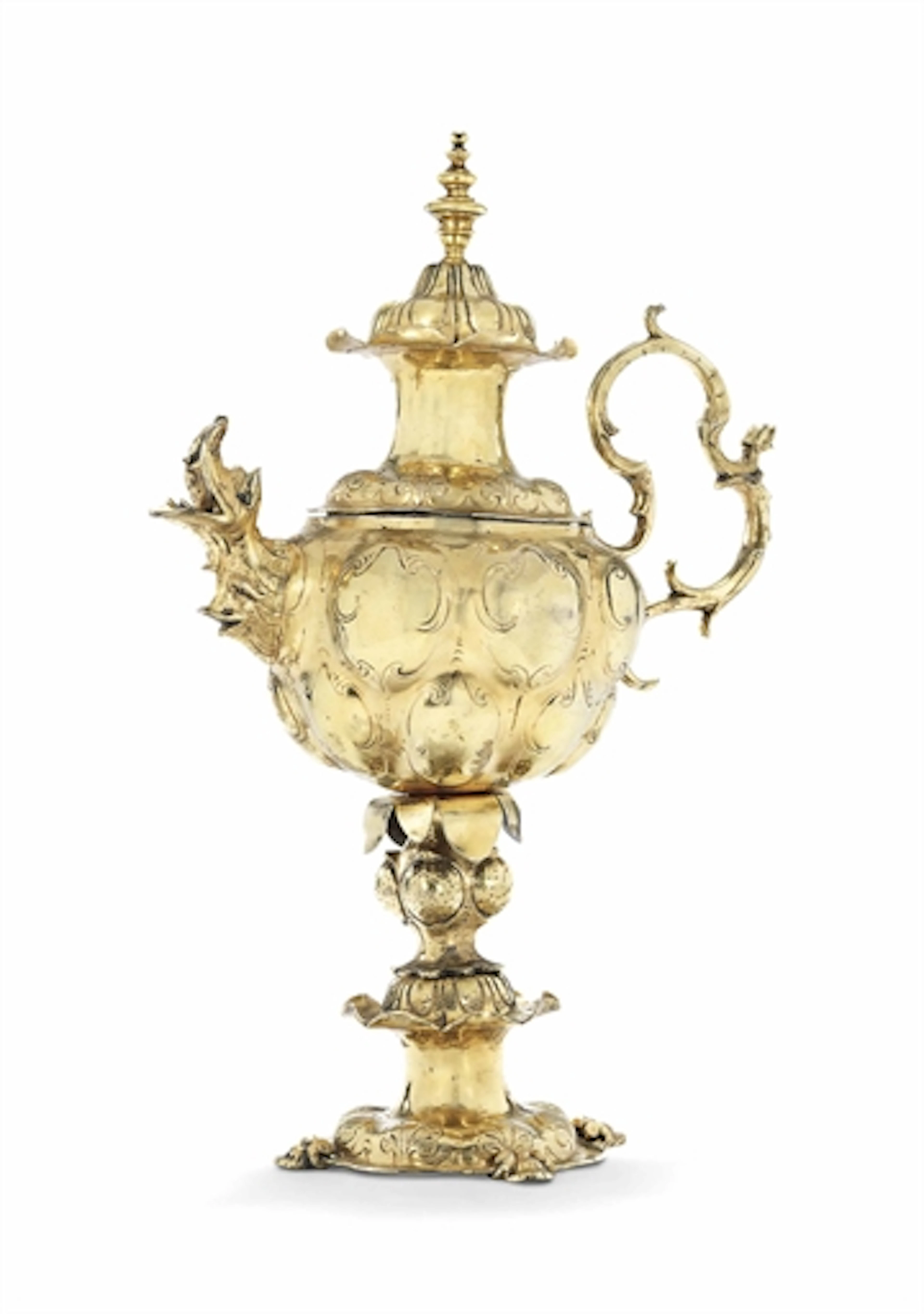 A GERMAN SILVER-GILT EWER