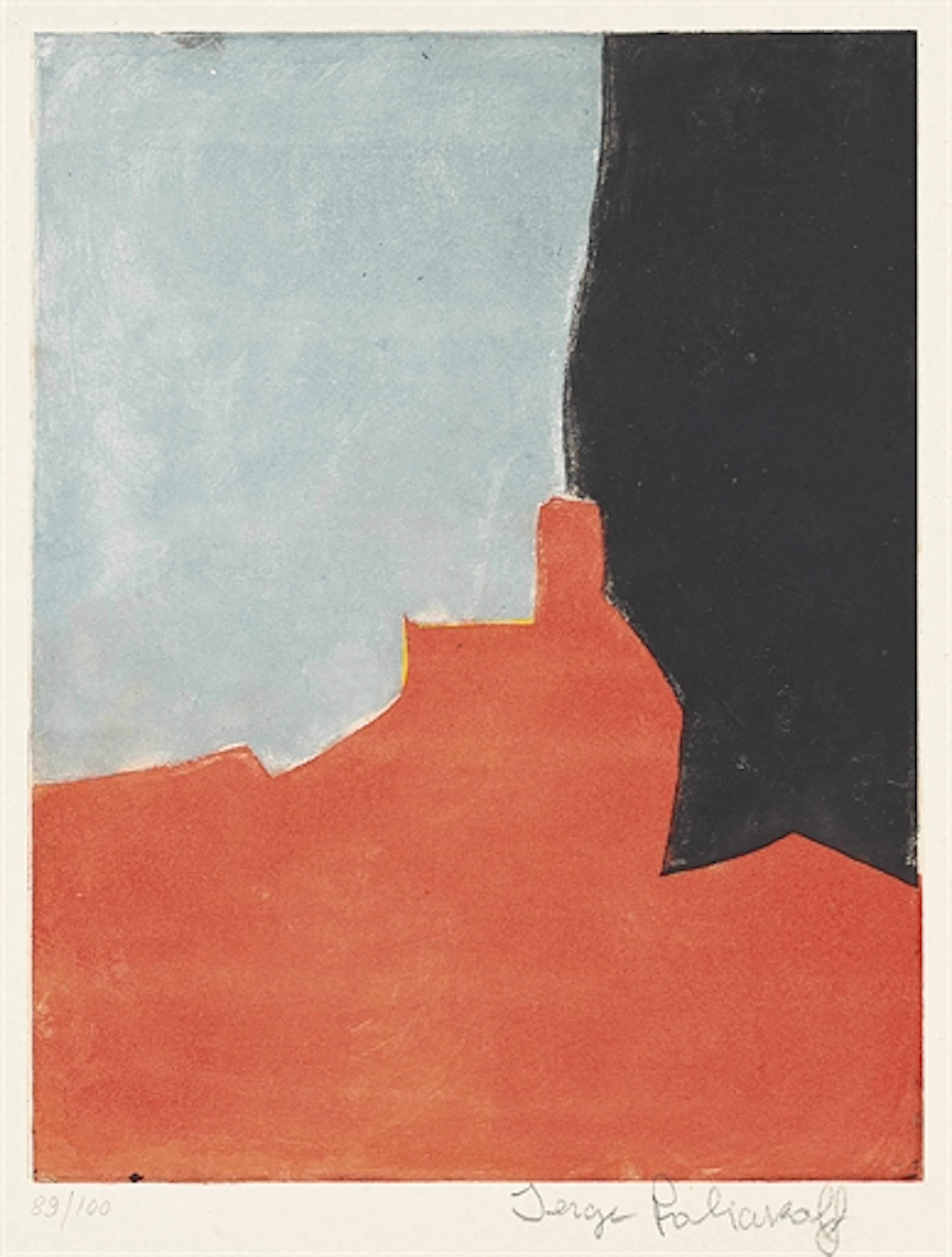 Composition in Red, Grey and Black
