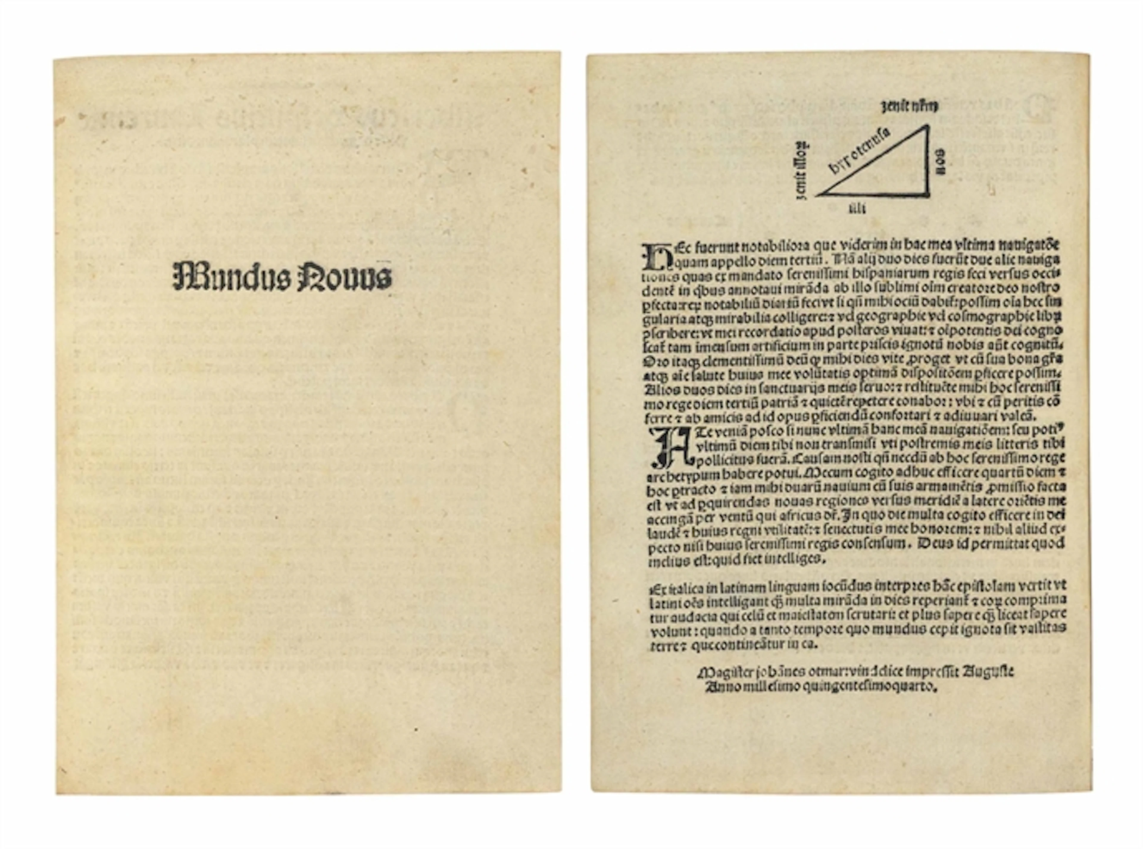 VESPUCCI, Amerigo (1454-1512). Mondus