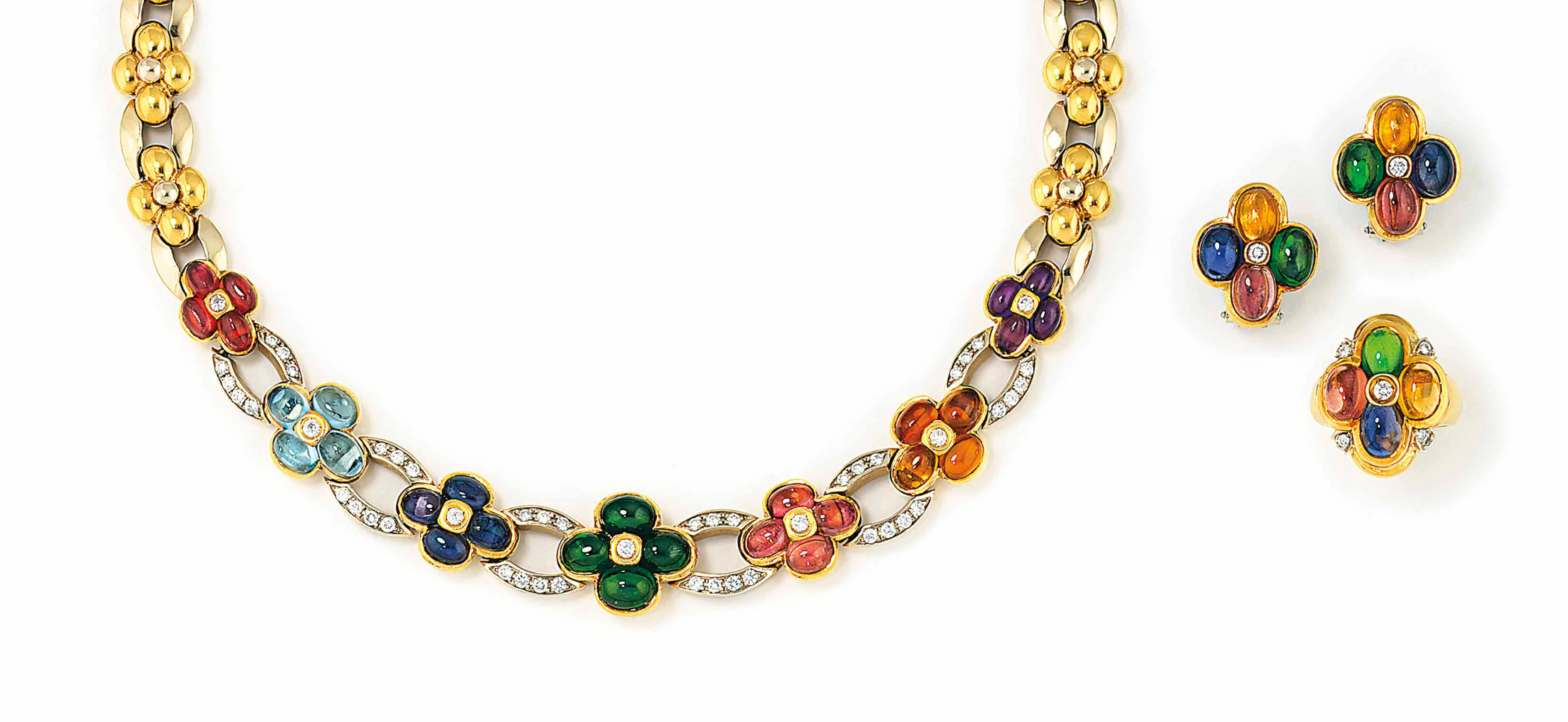 A suite of gem-set jewellery