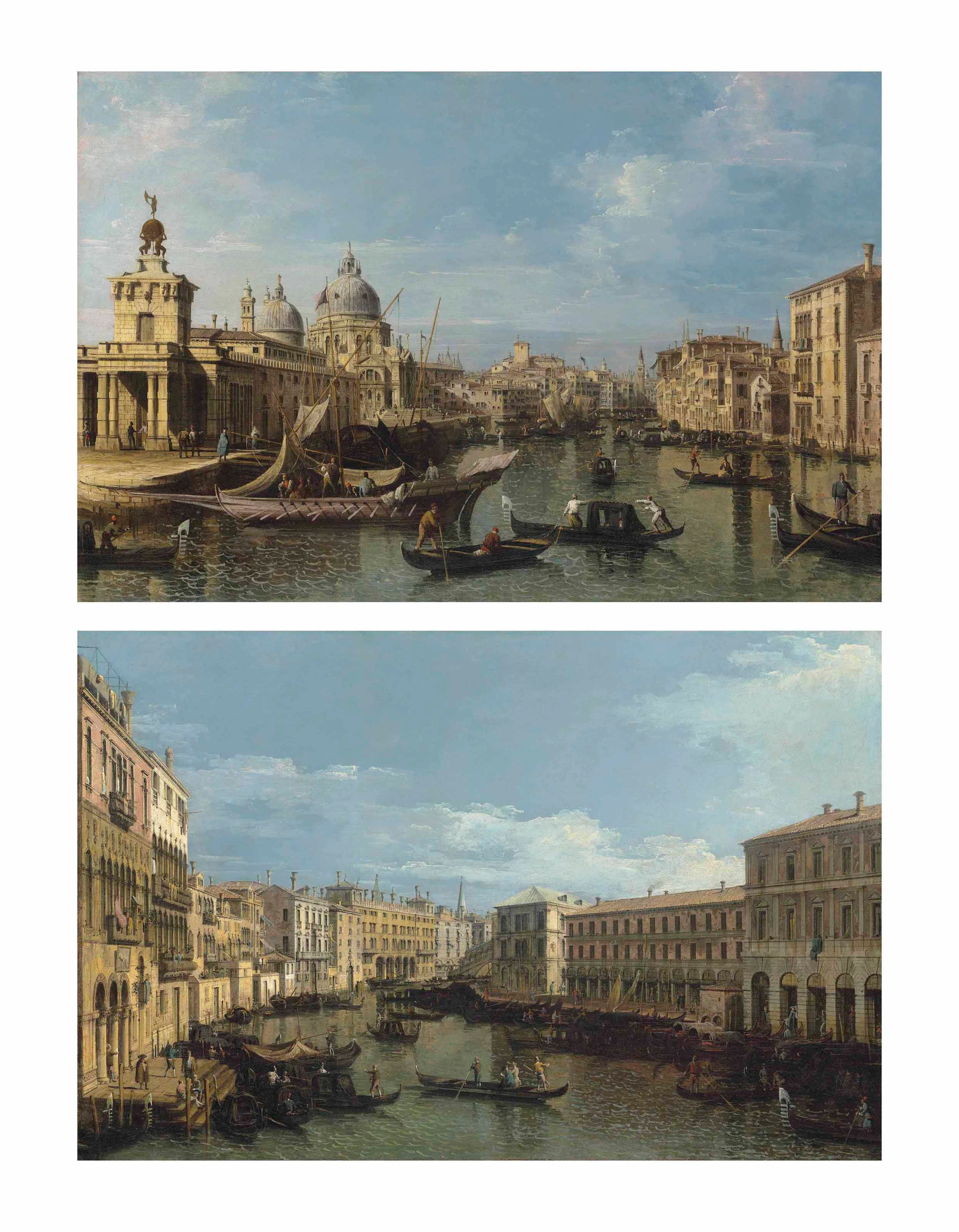 Venice: The Entrance to the Grand Canal; and The Grand Canal...