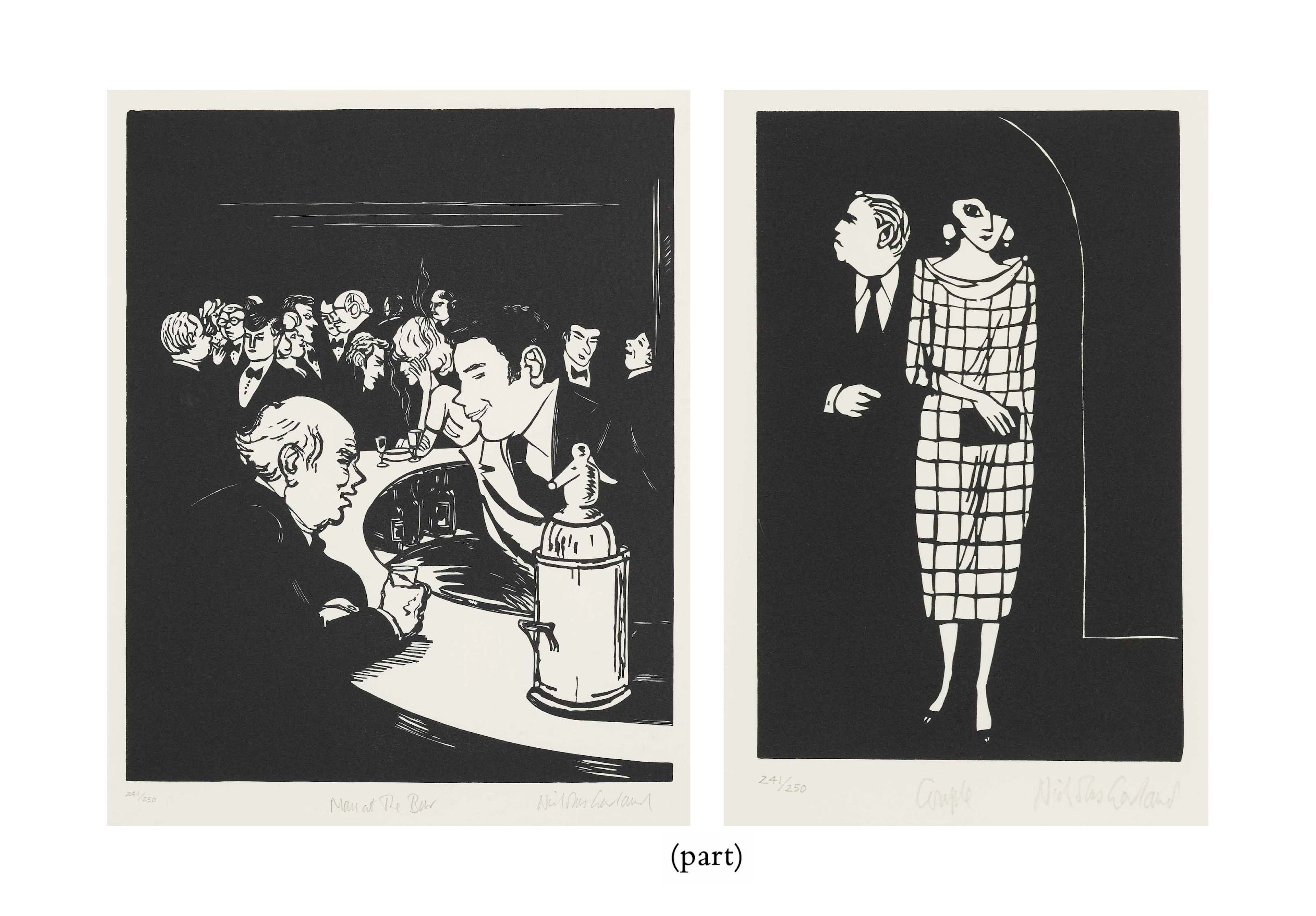 A set of eleven linocuts entitled 'annabel's'