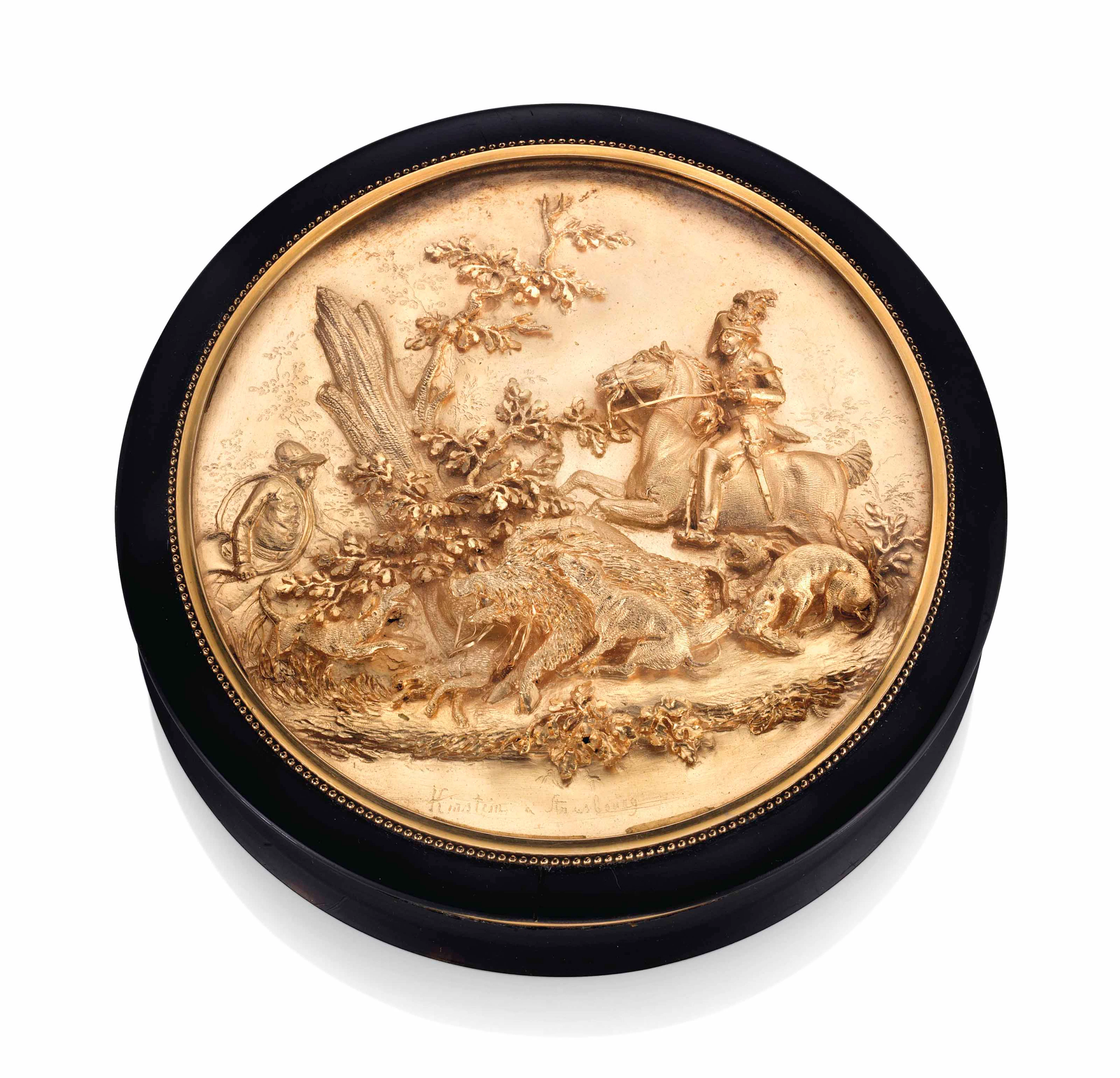 A french gold-mounted tortoiseshell bonbonnière