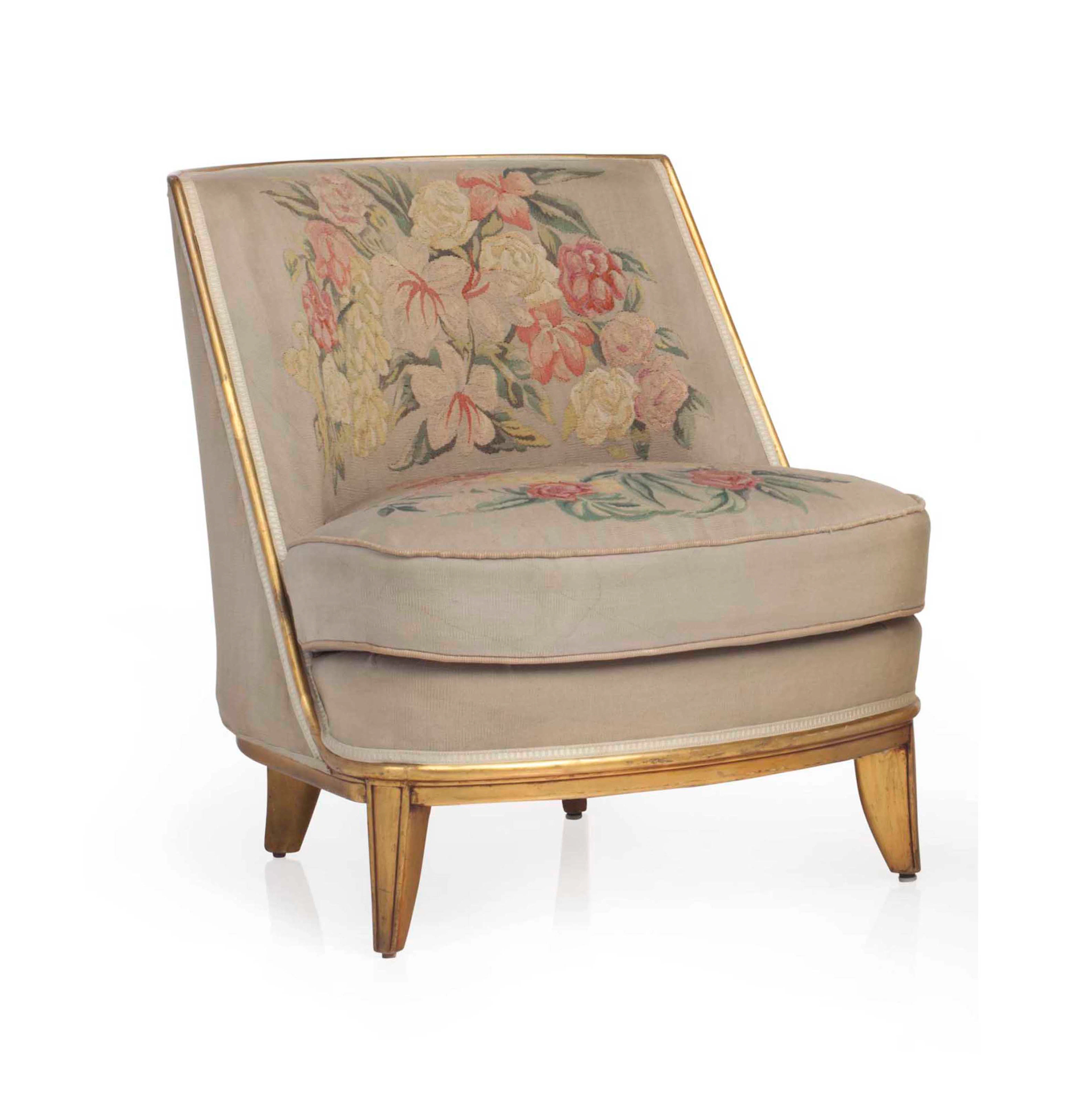 A LOW CHAIR FOR THE GRAND SALON OF NORMANDIE, CIRCA 1934