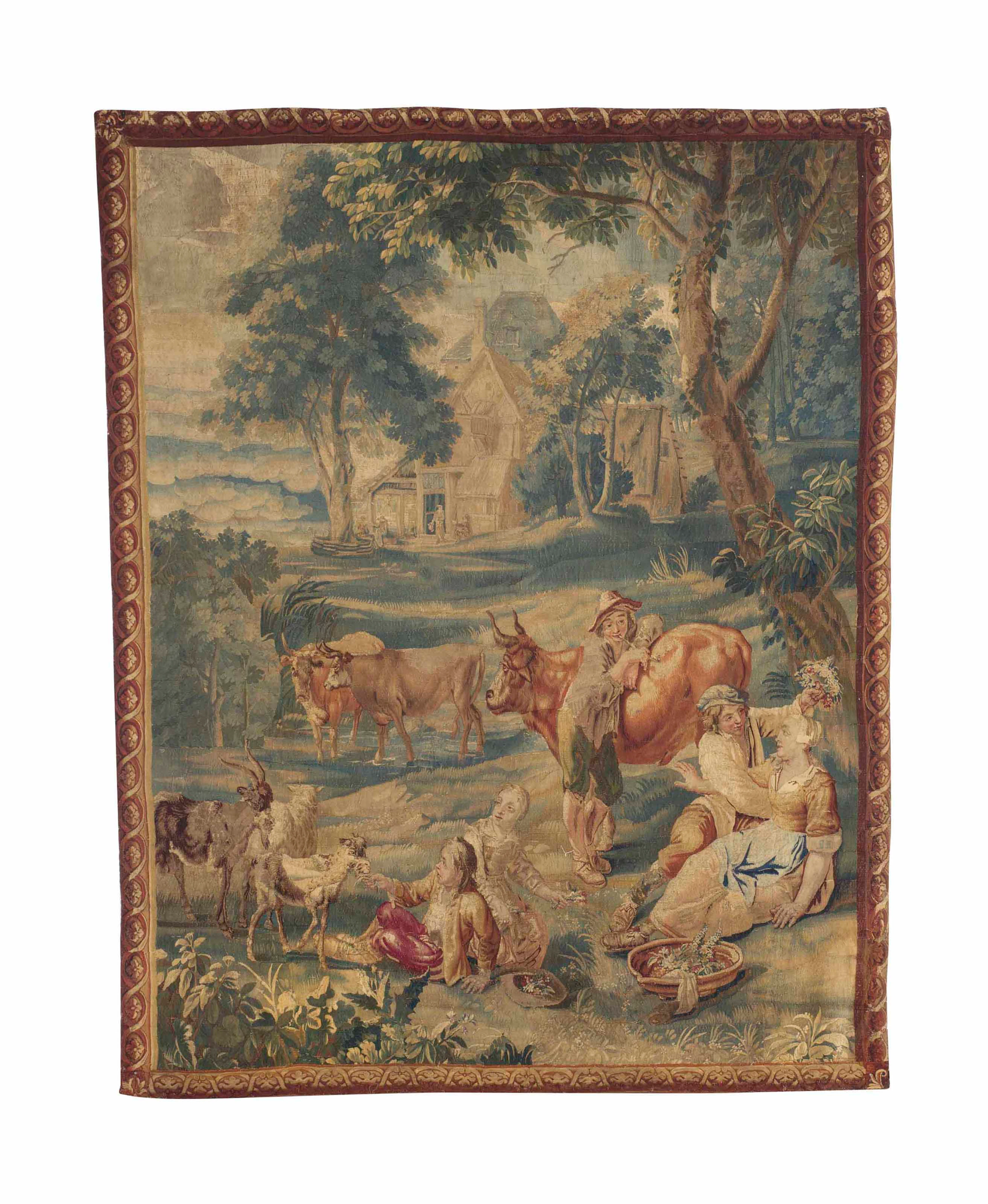 A flemish pastoral tapestry