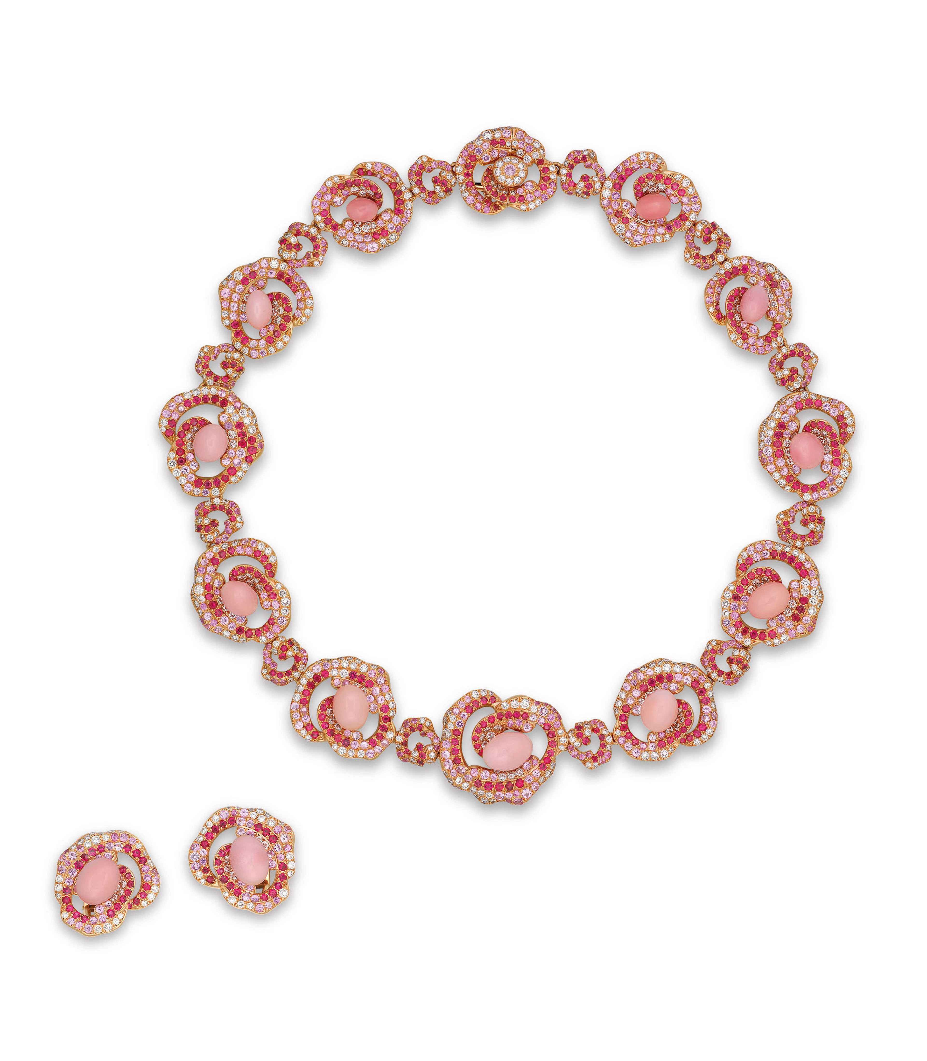A suite of multi-gem jewellery