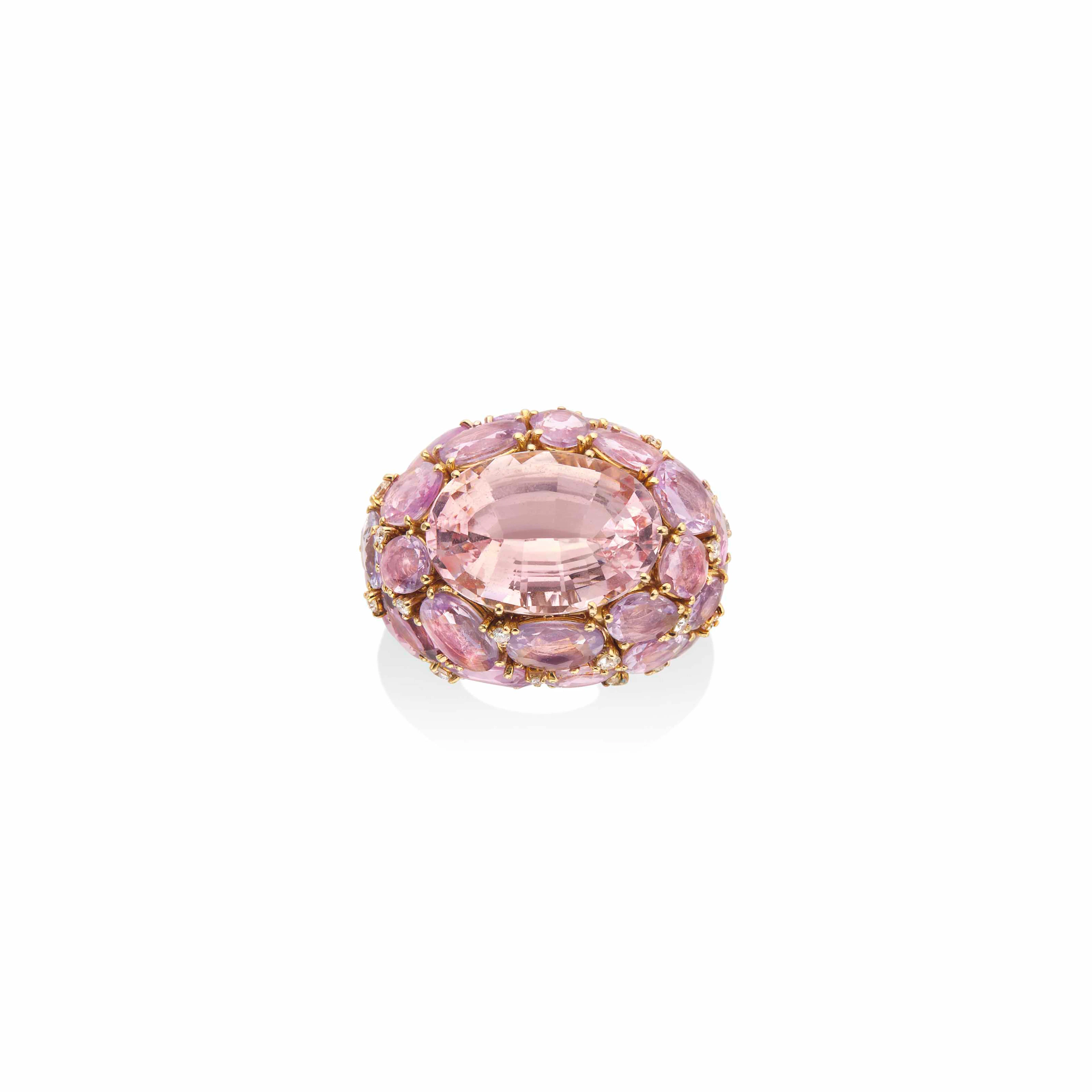 Bague ''couture'' morganites et diamants, par pomellato