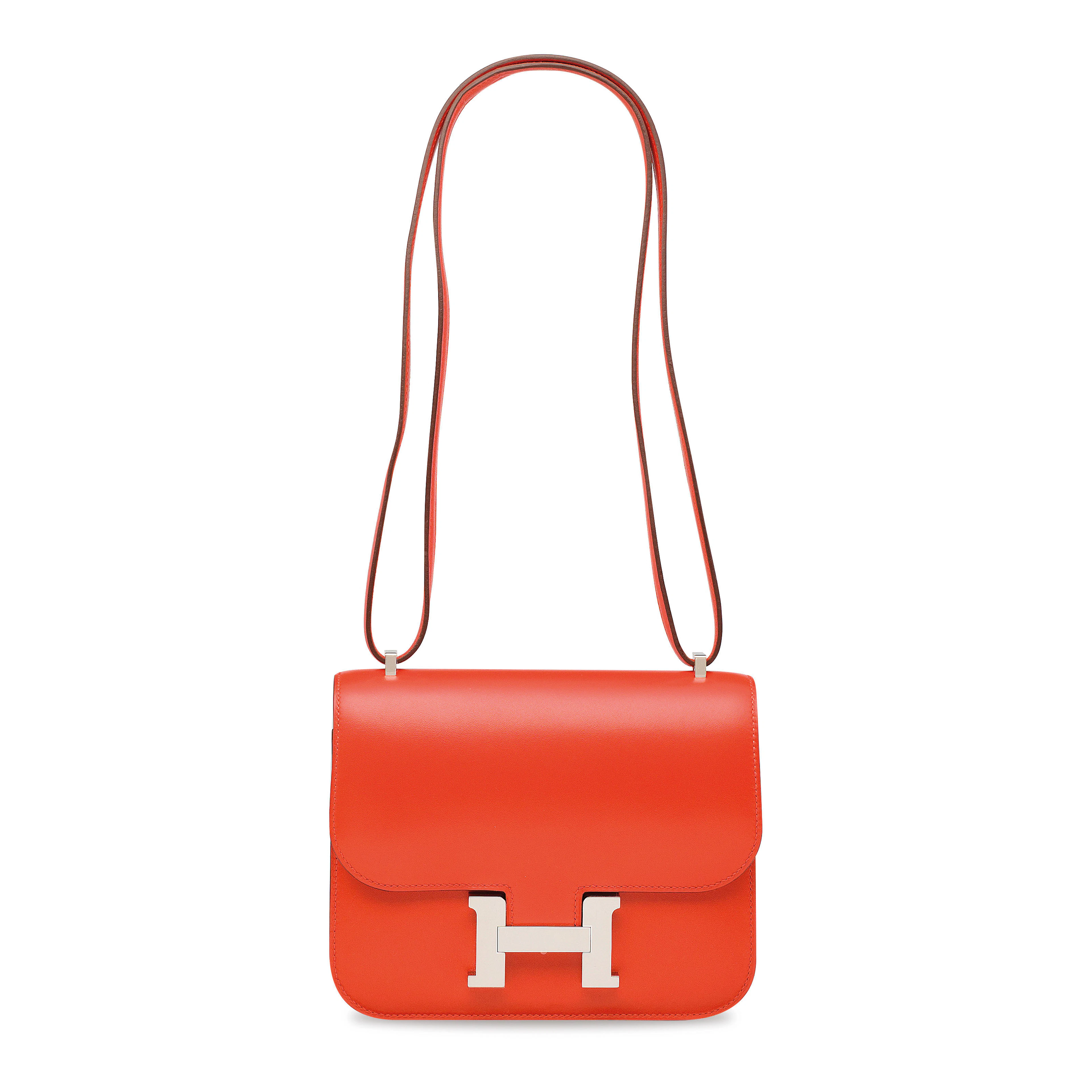AN CAPUCINE CALF BOX LEATHER MINI CONSTANCE 18 WITH PALLADIU... HERMÈS, 2017
