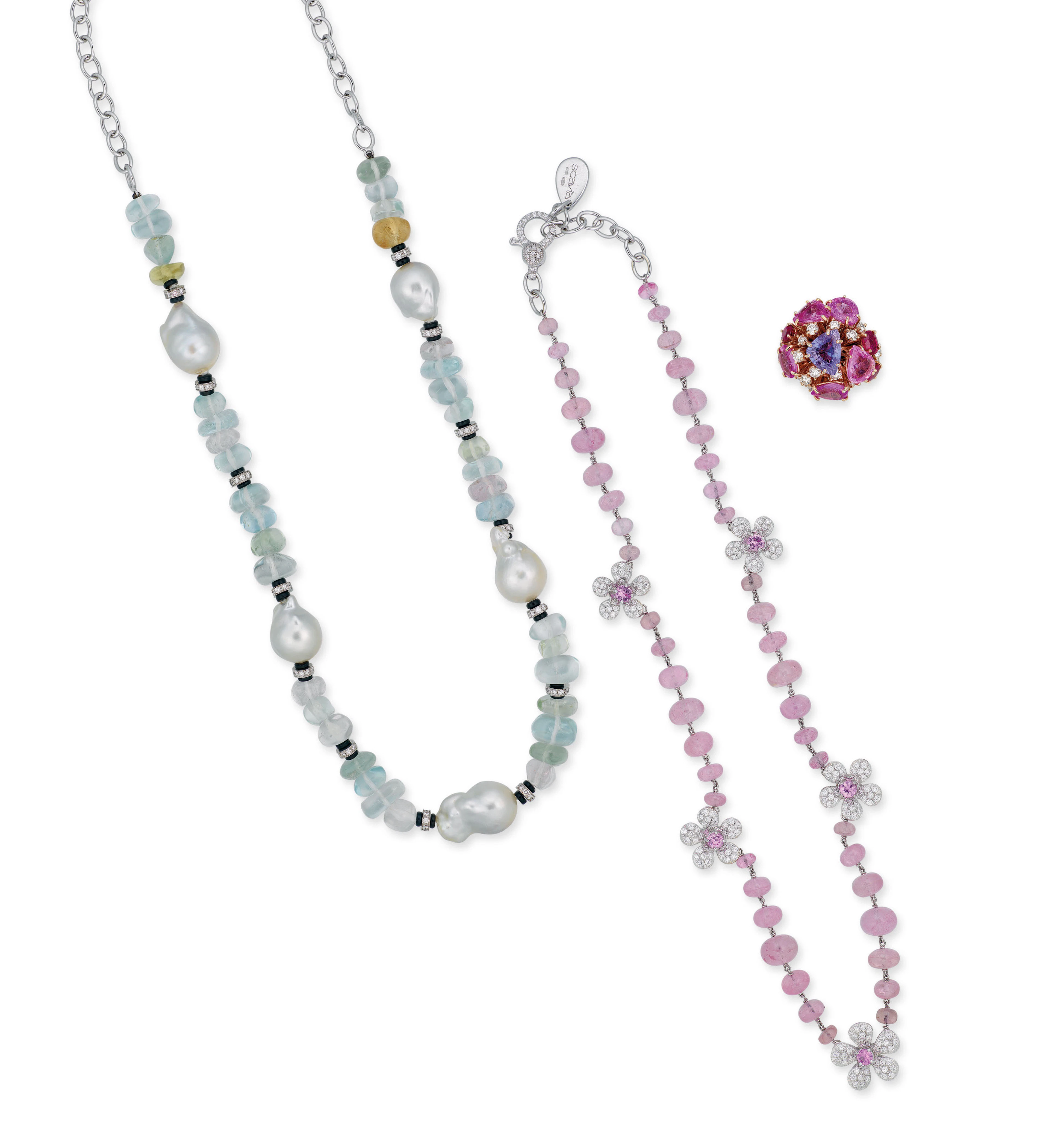A GROUP OF MULTI-GEM JEWELLERY, BY SCAVIA