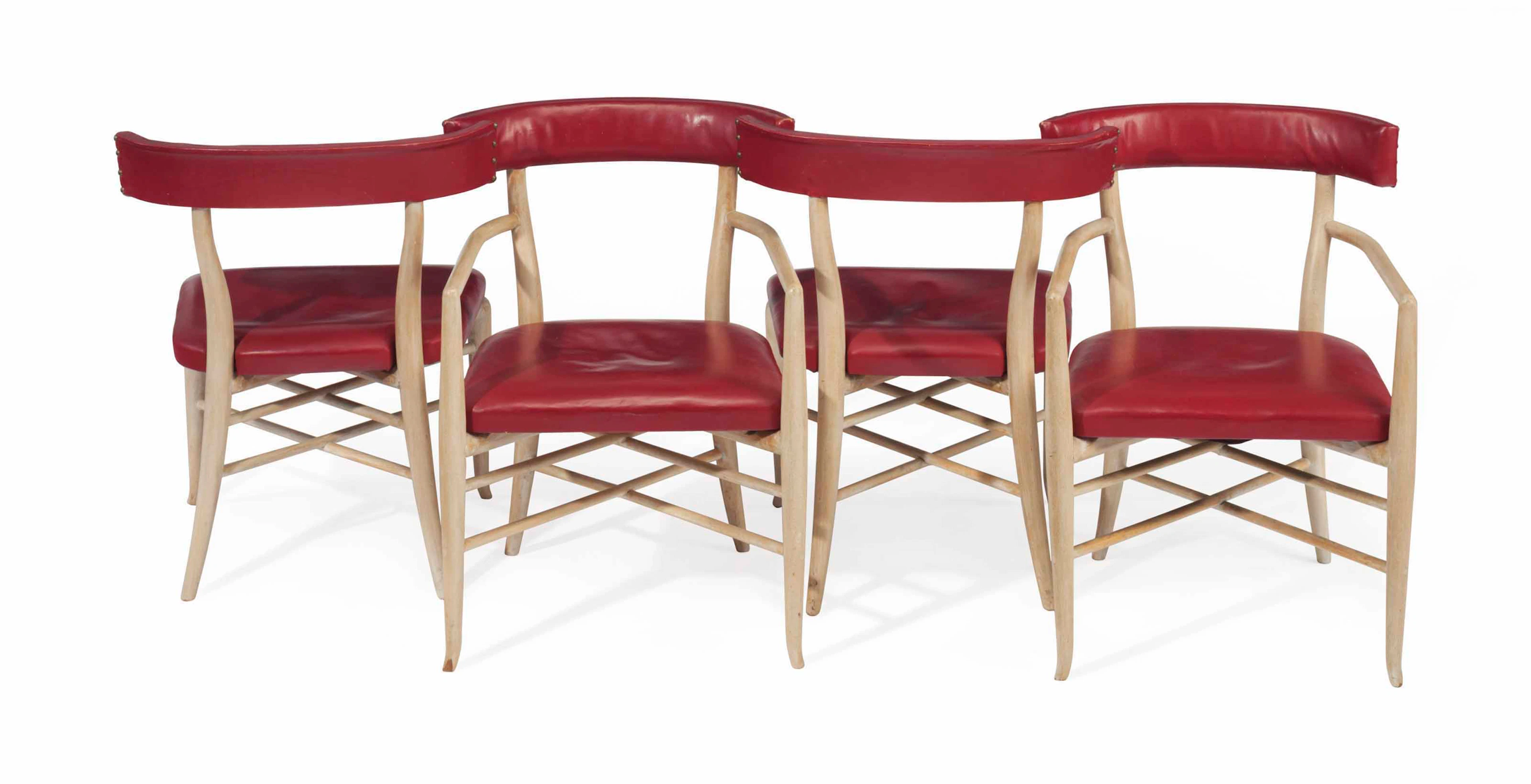 A SET OF FOUR CHAIRS, 1950S