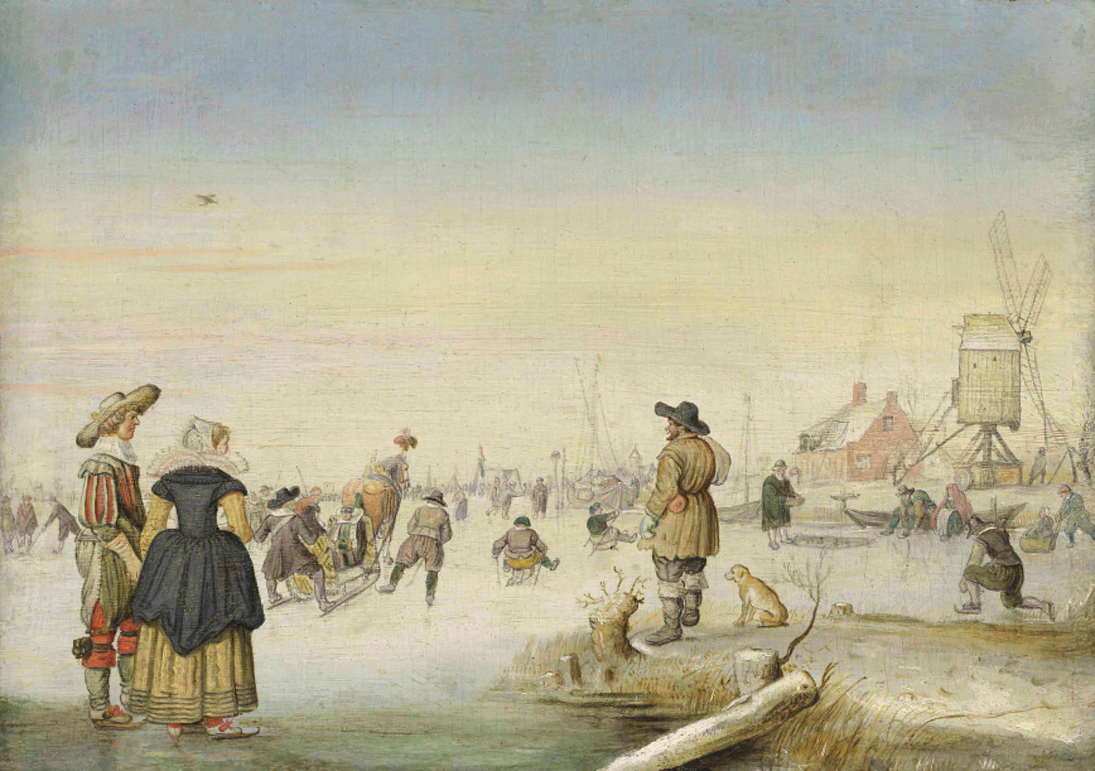 Studio of Hendrick Avercamp (Amsterdam 1585-1634 Kampen) Figures skating