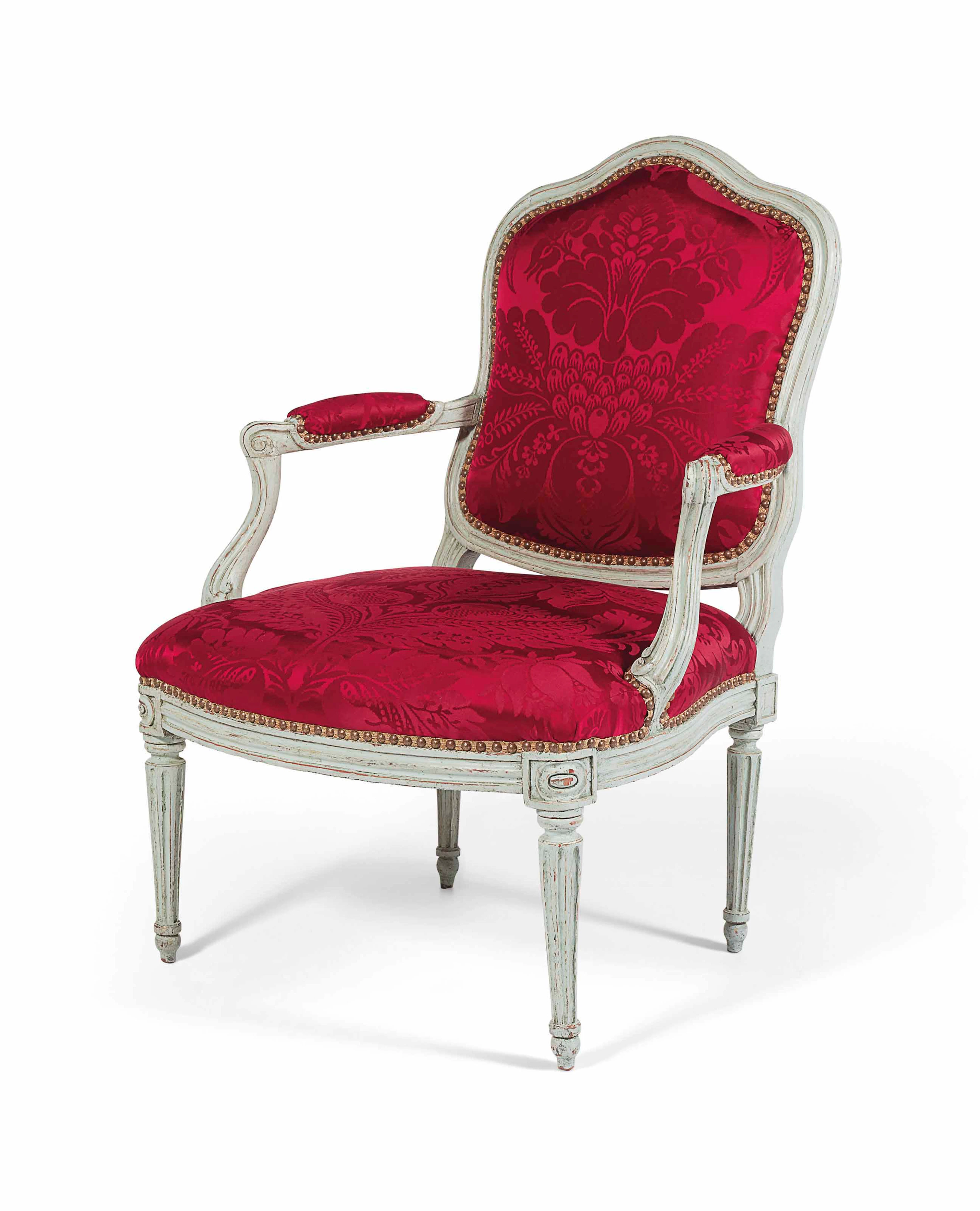 FAUTEUIL D'EPOQUE TRANSITION ESTAMPILLE DE PIERRE MALBET, VE...