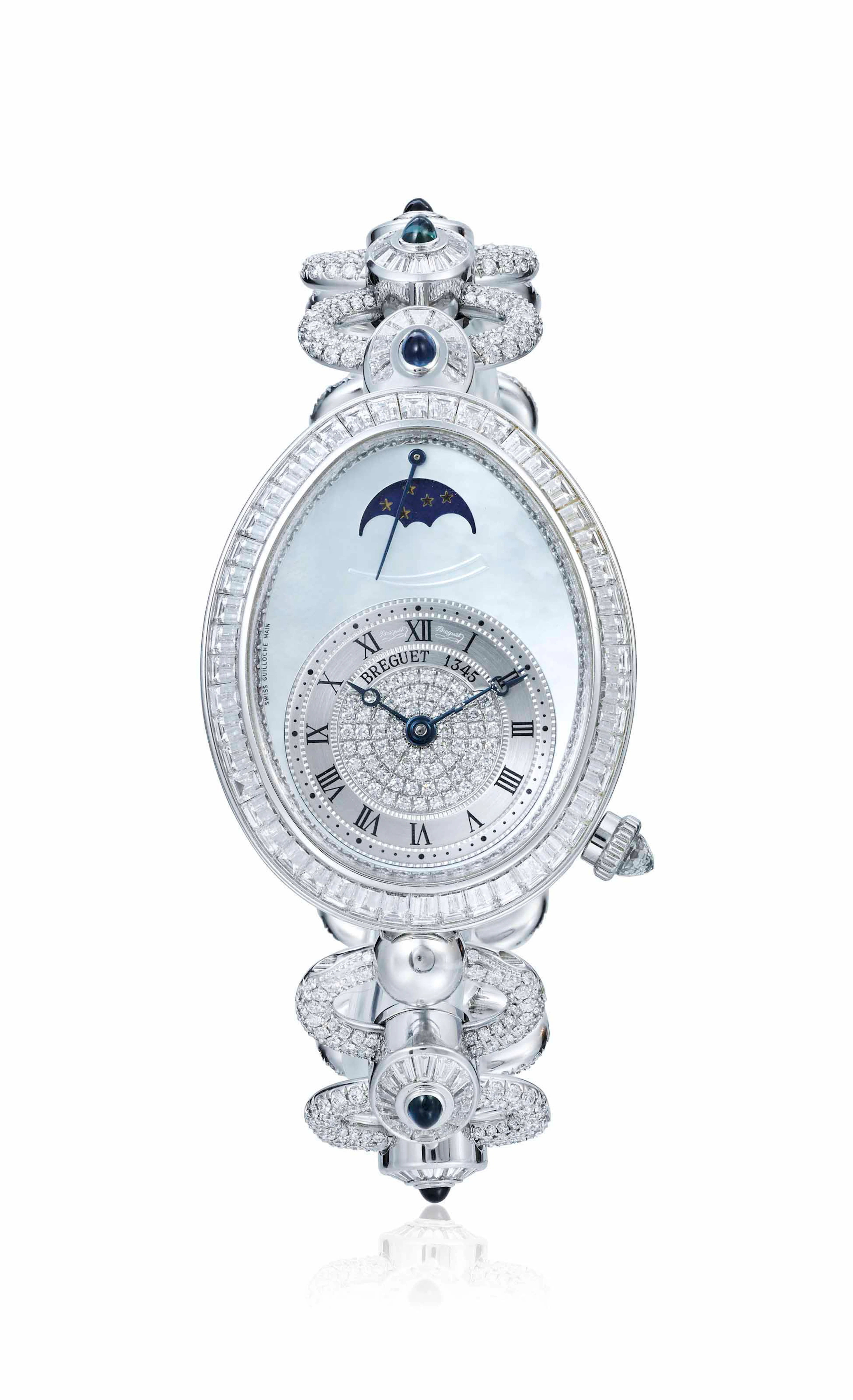 Mother-of-pearl and diamond 'reine de naples' bracelet-watch, breguet