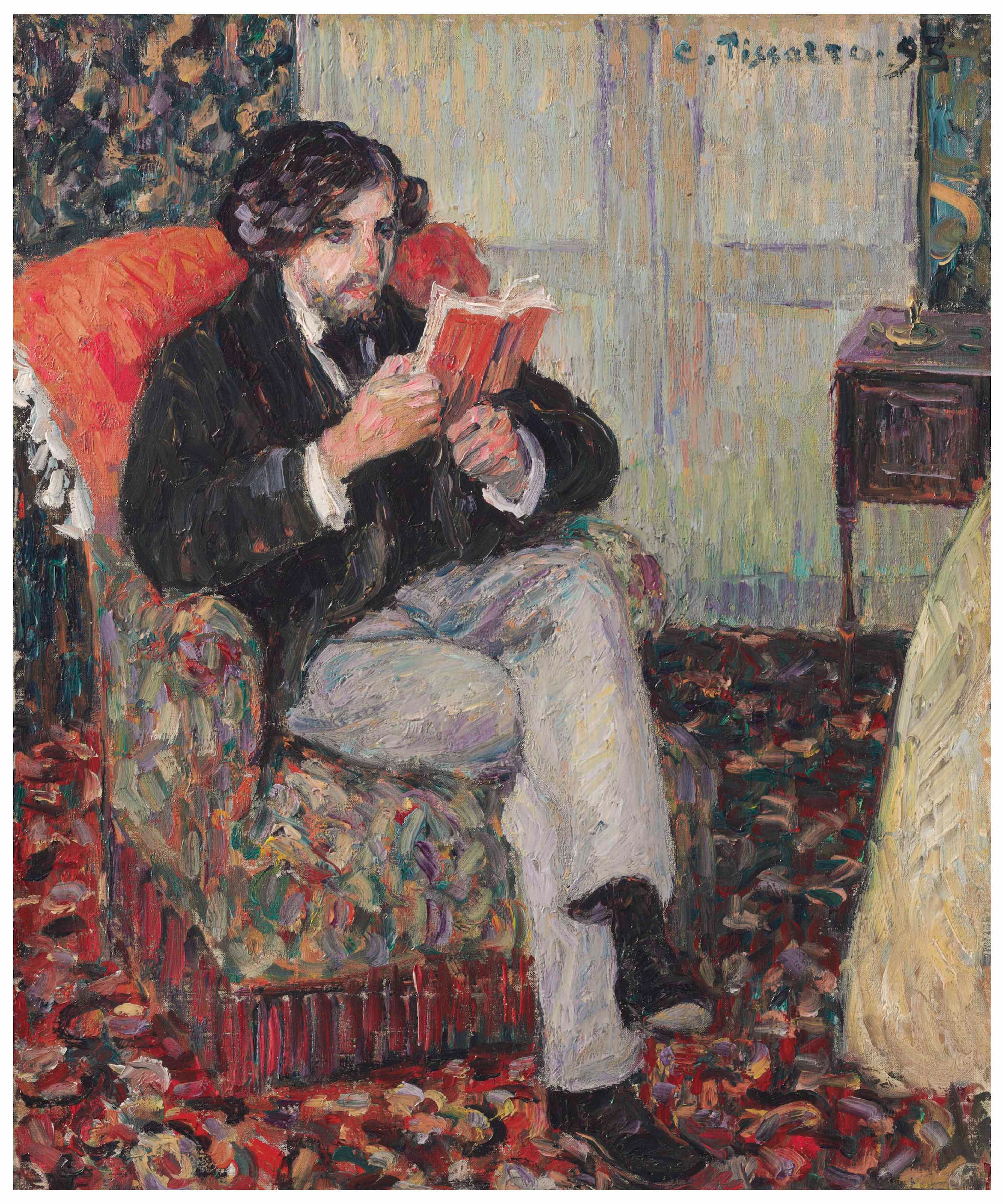 Camille Pissarro (1830-1903) Félix Pissarro lisant
