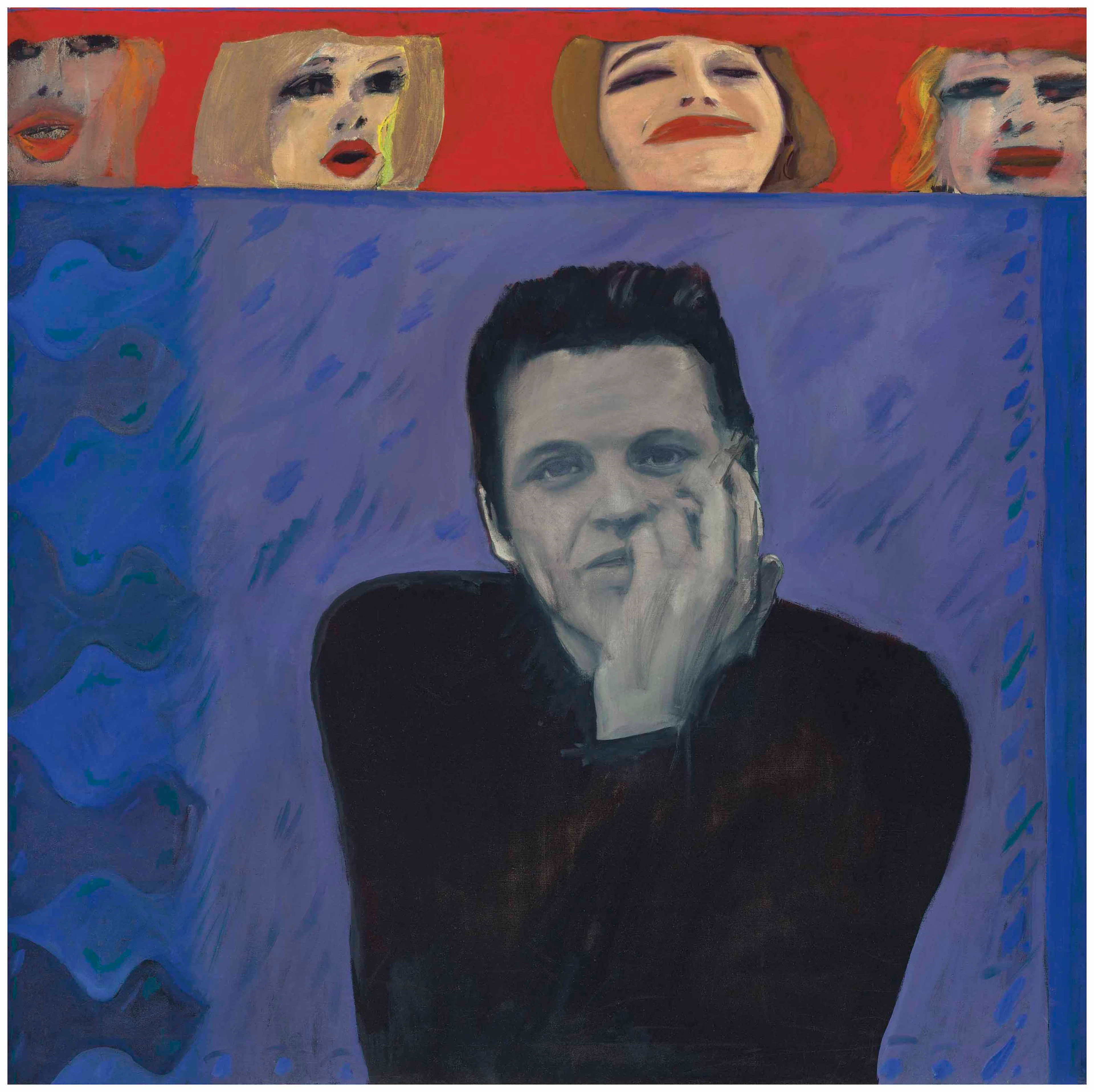 Portrait of Derek Marlowe with Unknown Ladies