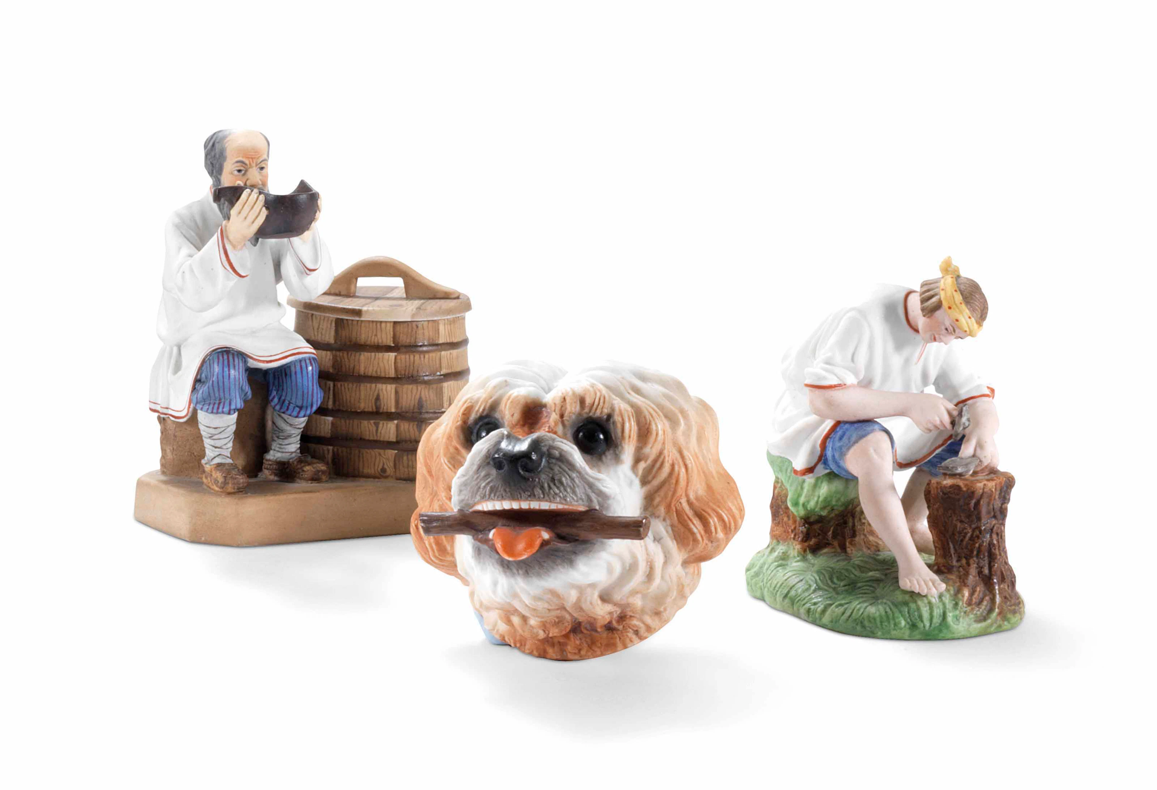 Three porcelain figures