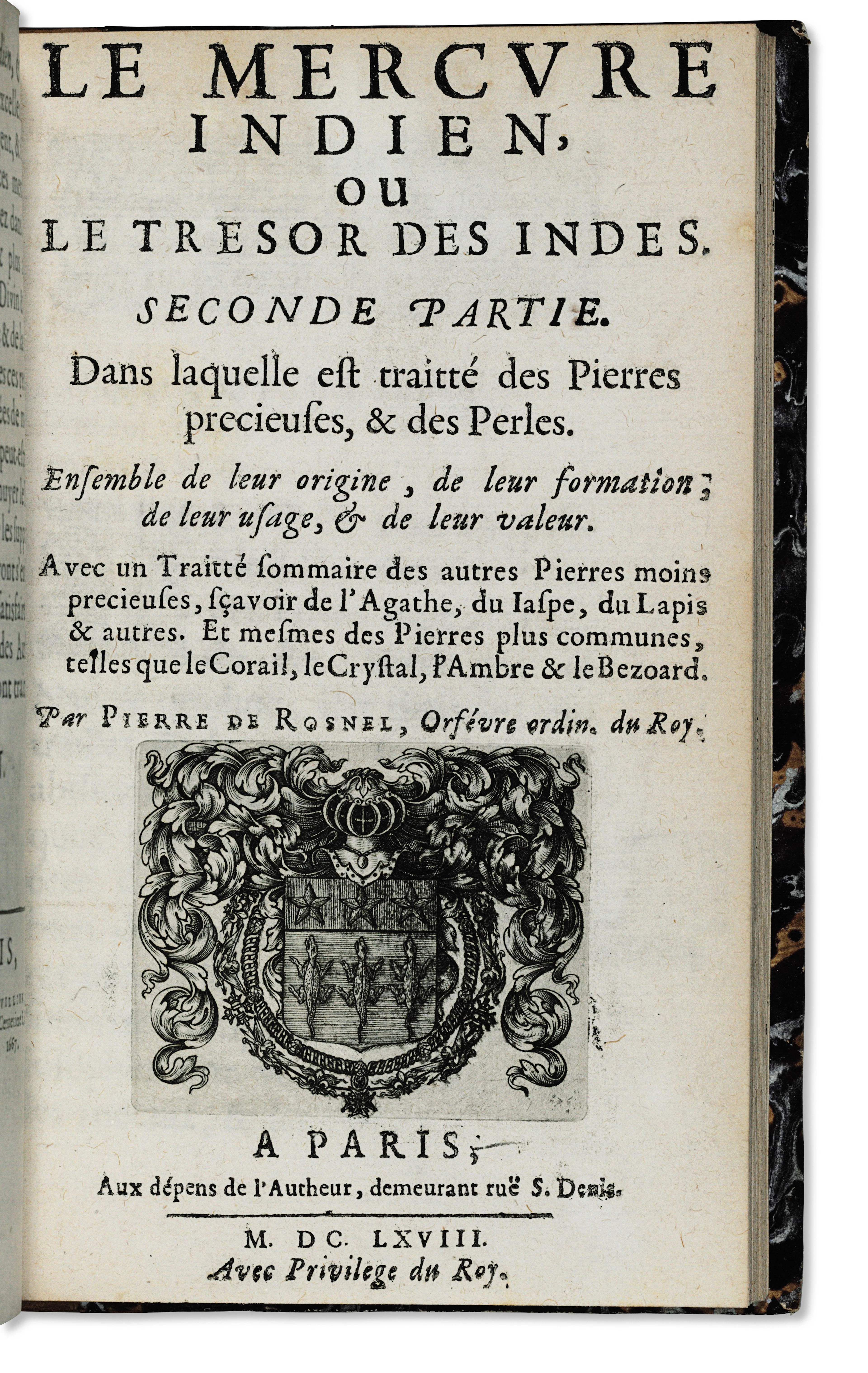 ROSNEL, Pierre de (fl 17th century) Le Mercure Indien ou le ...