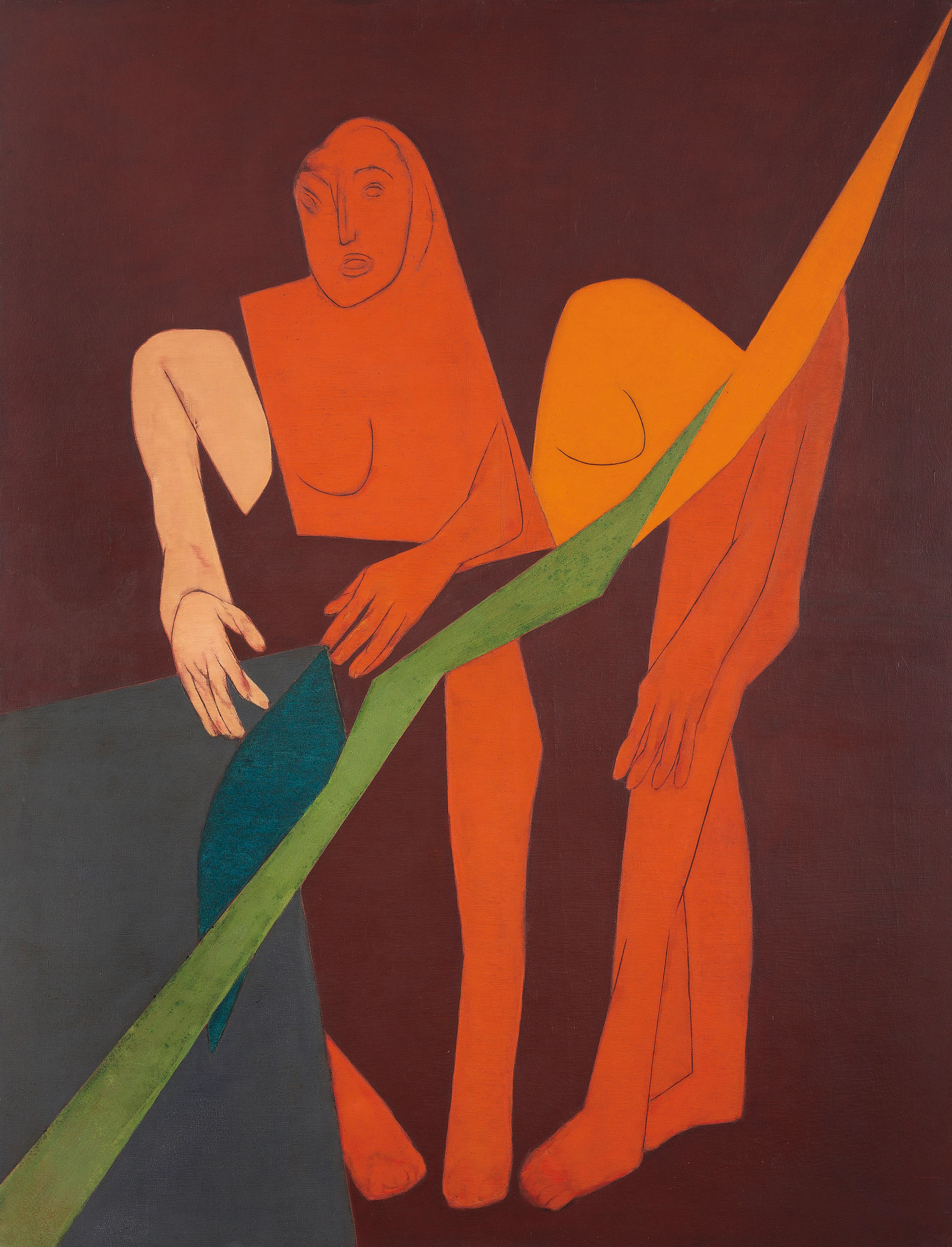 TYEB MEHTA (1925-2009) Diagonal XV