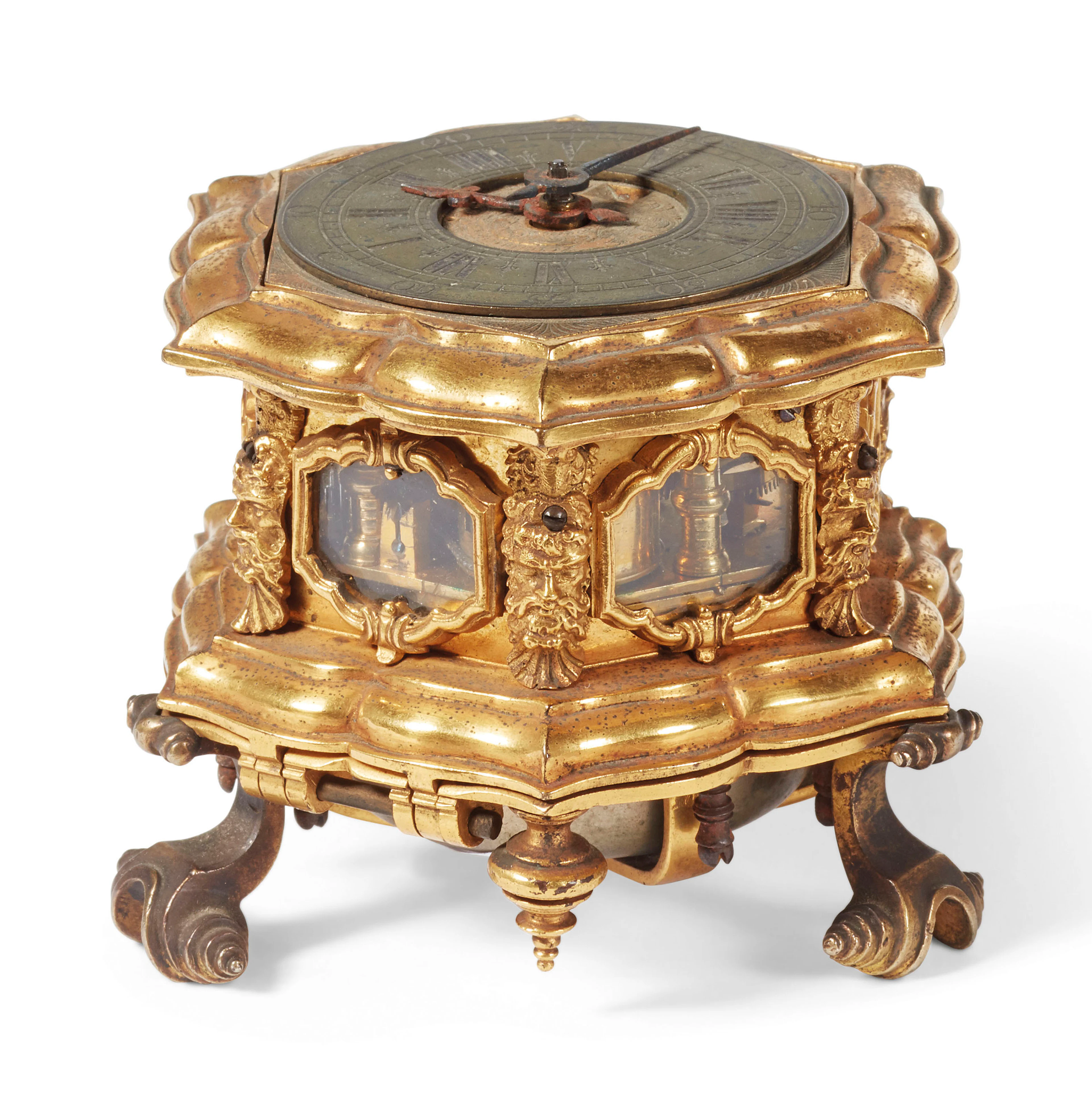HORLOGE DE TABLE DE STYLE RENAISSANCE ALLEMAGNE, MILIEU DU XIXE SIECL...