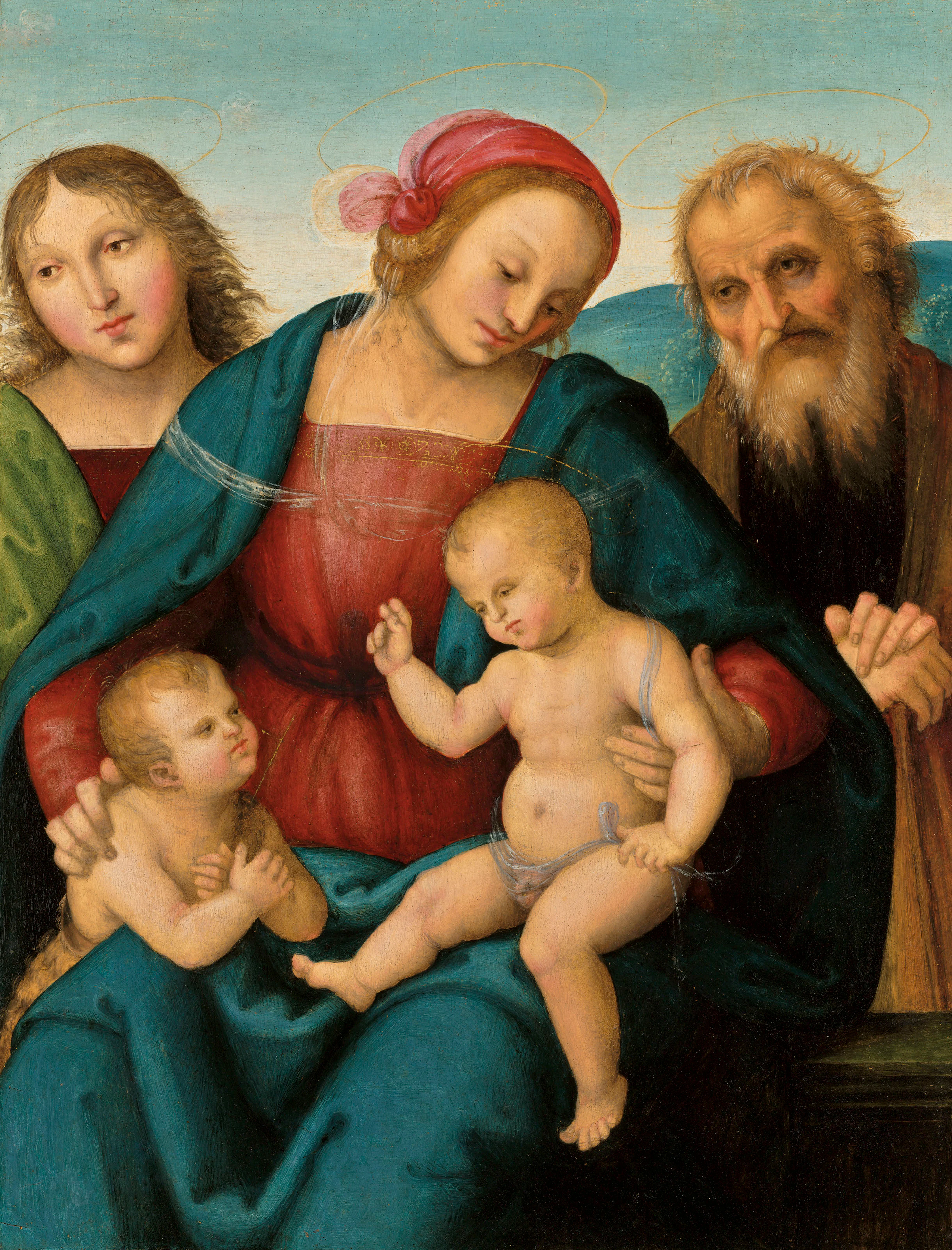 The Holy Family with the Infant Saint John the Baptist and an angel