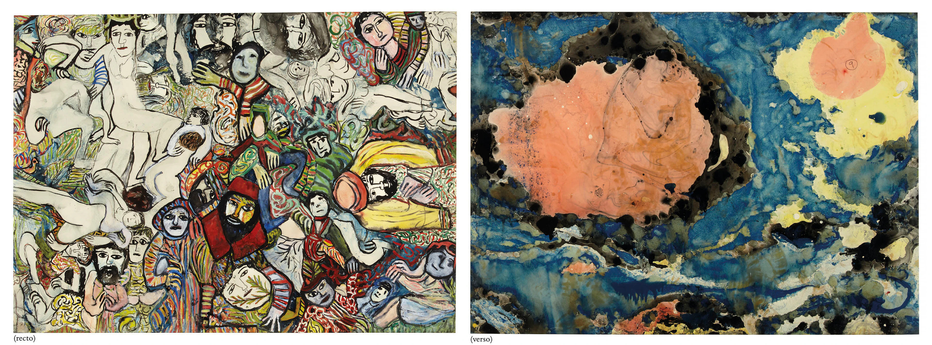 Untitled (Figures/Abstract), double sided