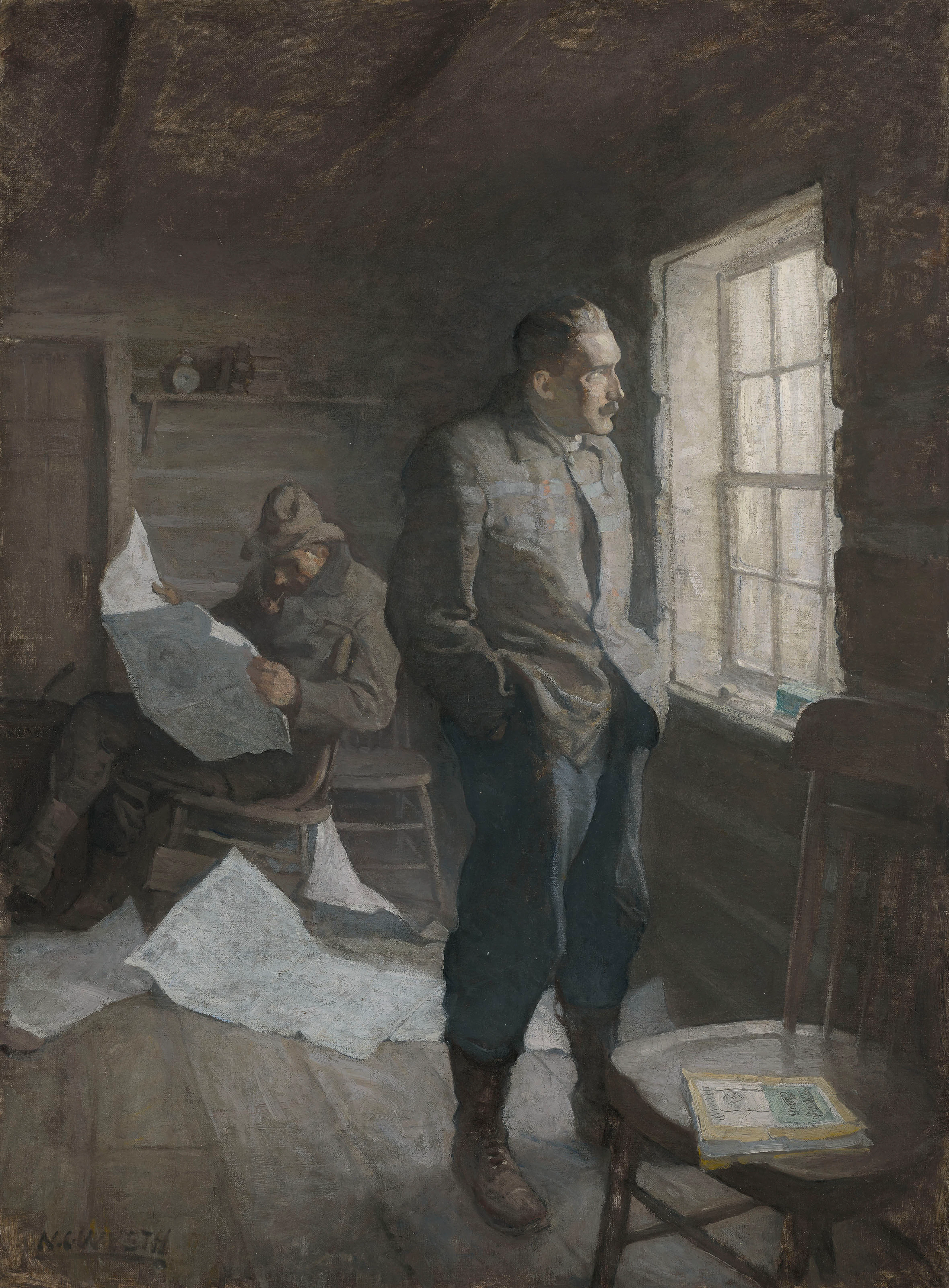 "There fell a long silence through which O'Hara read and...