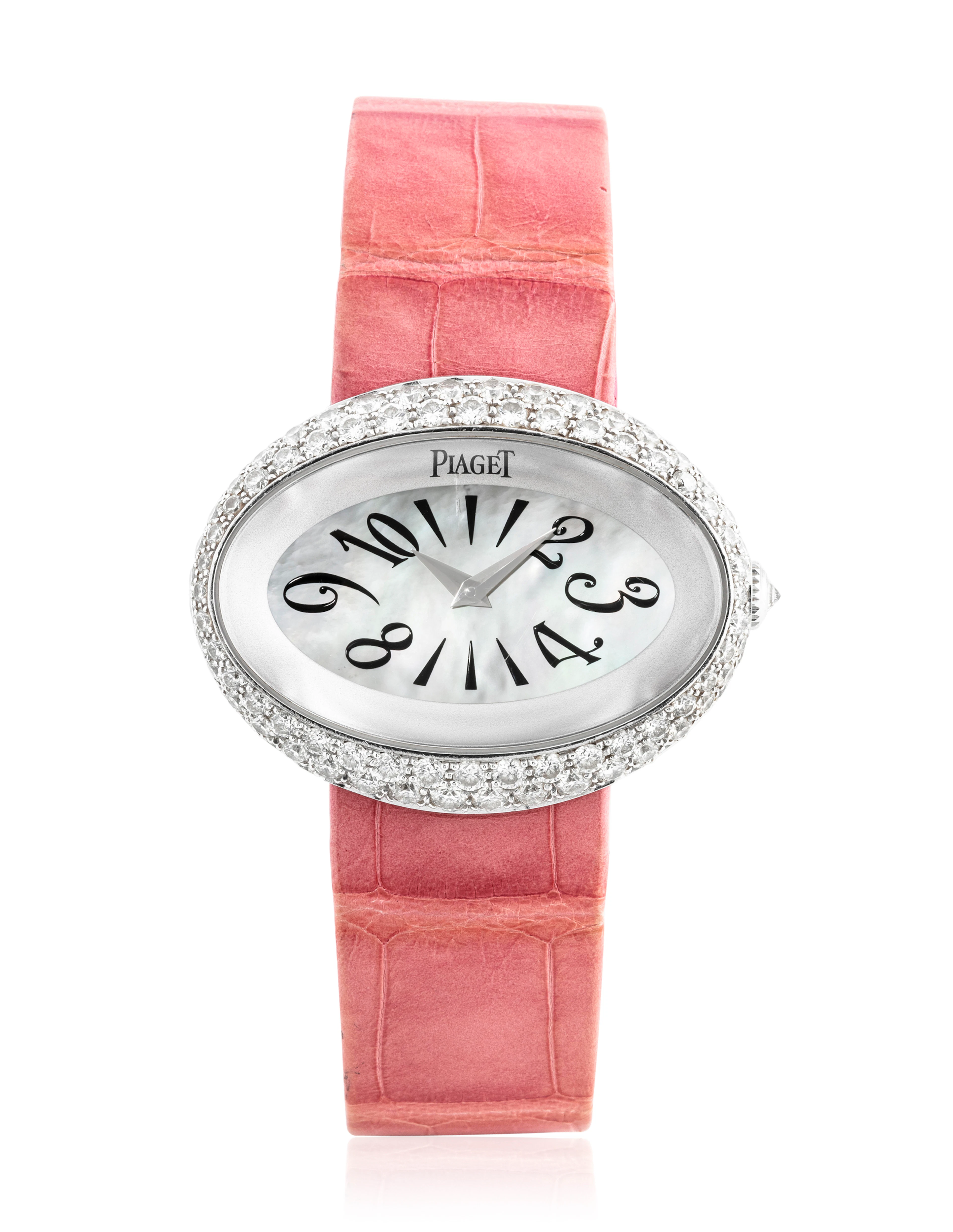 PIAGET, LADIES ’ 18K AND DIAMOND OVAL WATCH, REF. P10213