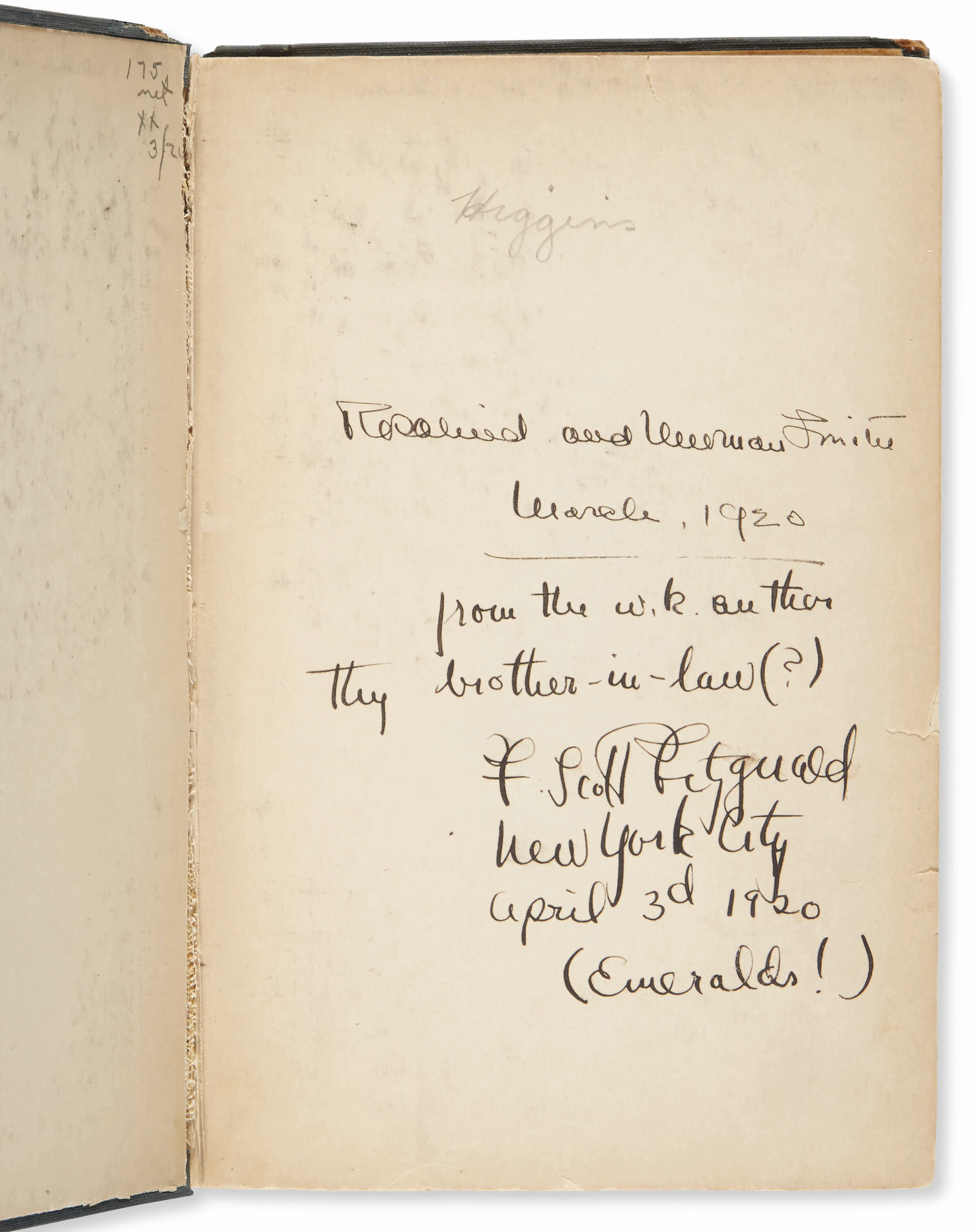 FITZGERALD, F. Scott (1896-1940)