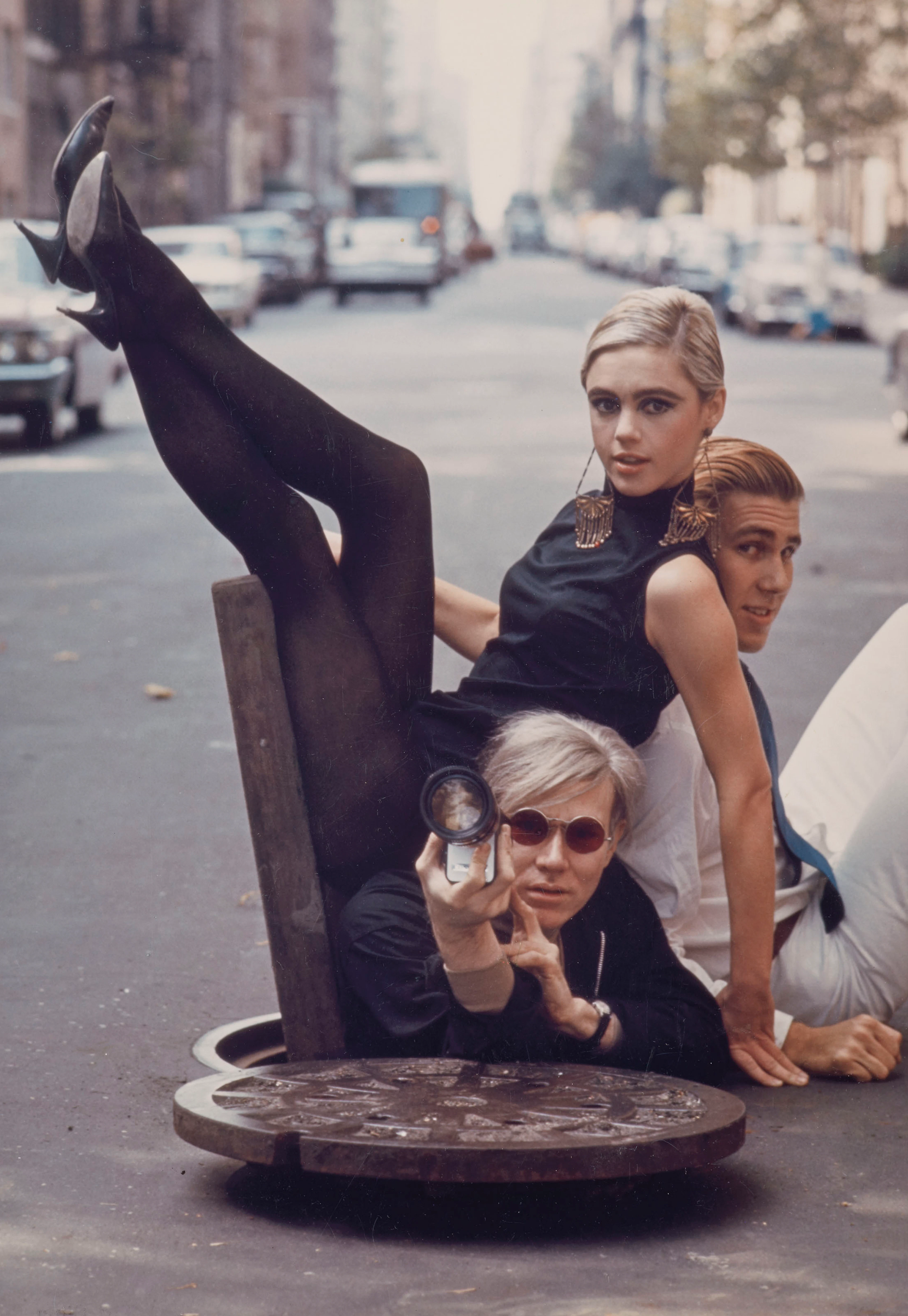 Andy Warhol with Edie Sedgwick and Chuck Wein, New York, 1965