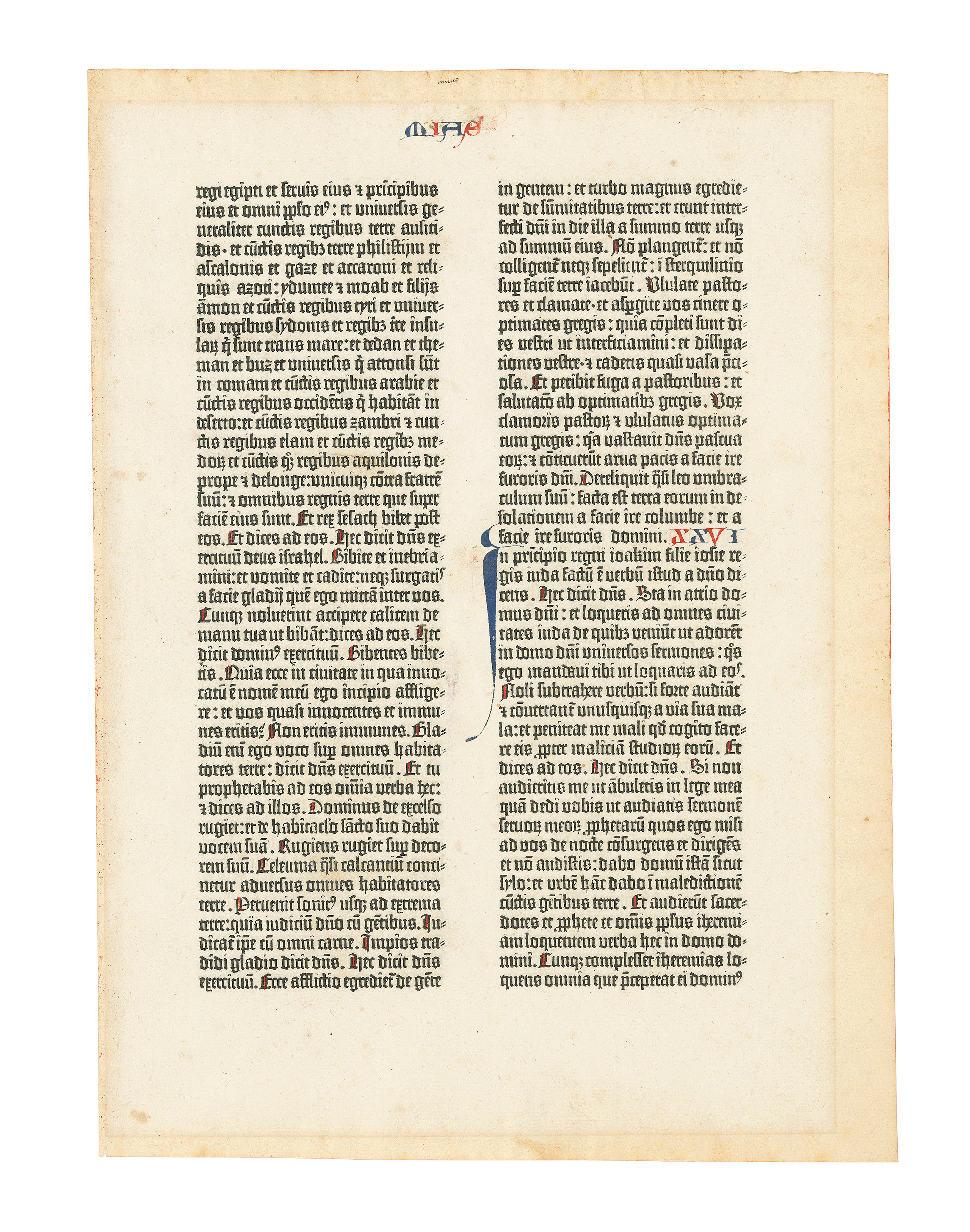 BIBLIA LATINA. [Mainz: Johann Gutenberg and Johann Fust, 1455].